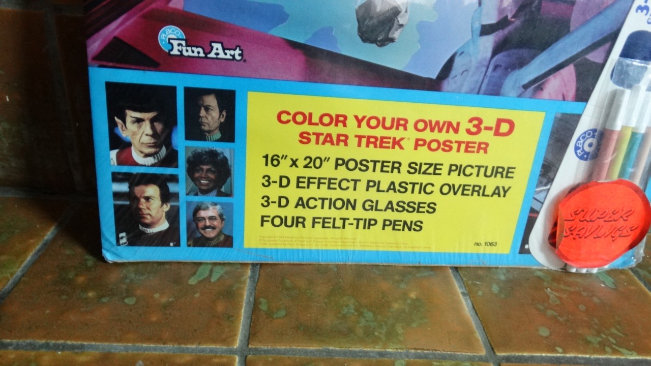 1983 "Star Trek III" 3D Coloring Poster