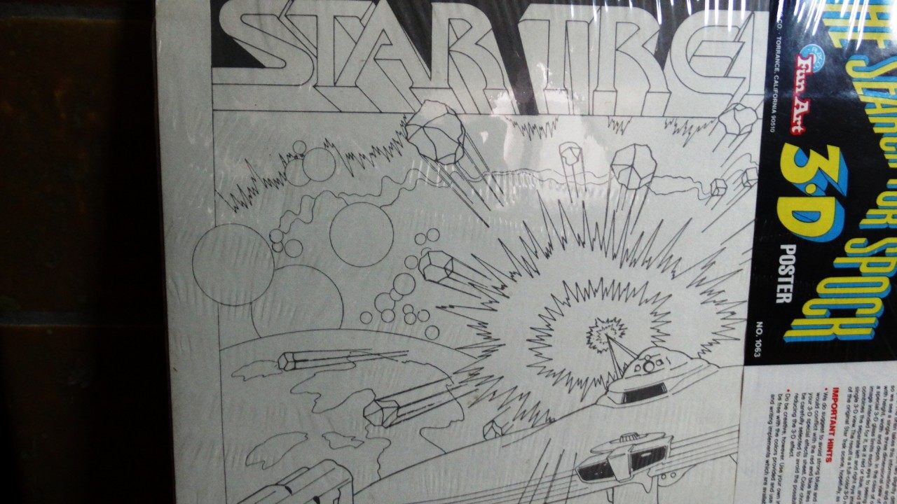 1983 "Star Trek III" 3D Coloring Poster