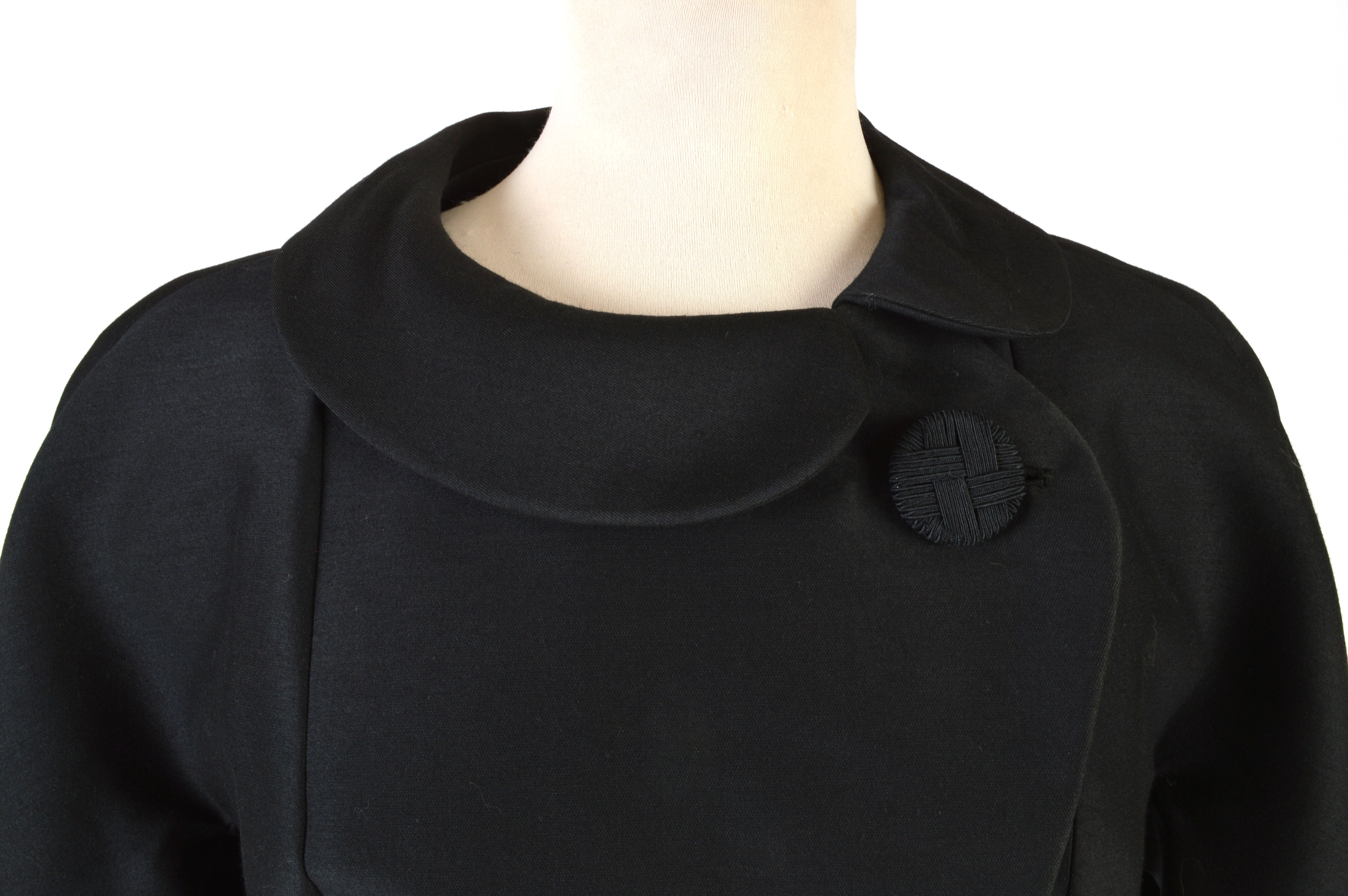 Stylish 1960s Vintage Black Wool Suit