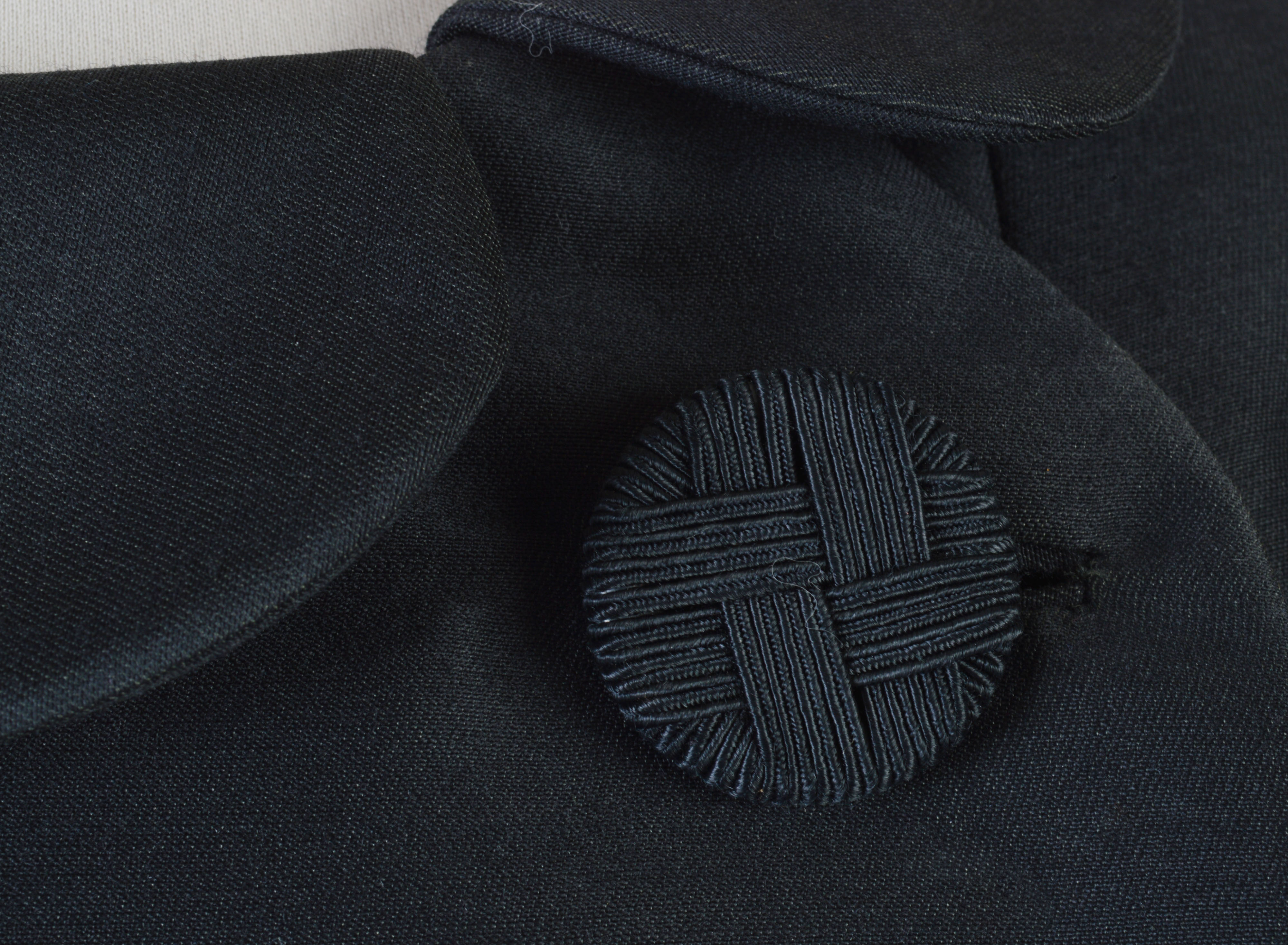 Stylish 1960s Vintage Black Wool Suit