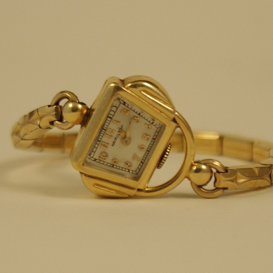 Vintage Hamilton 14K Purse Watch