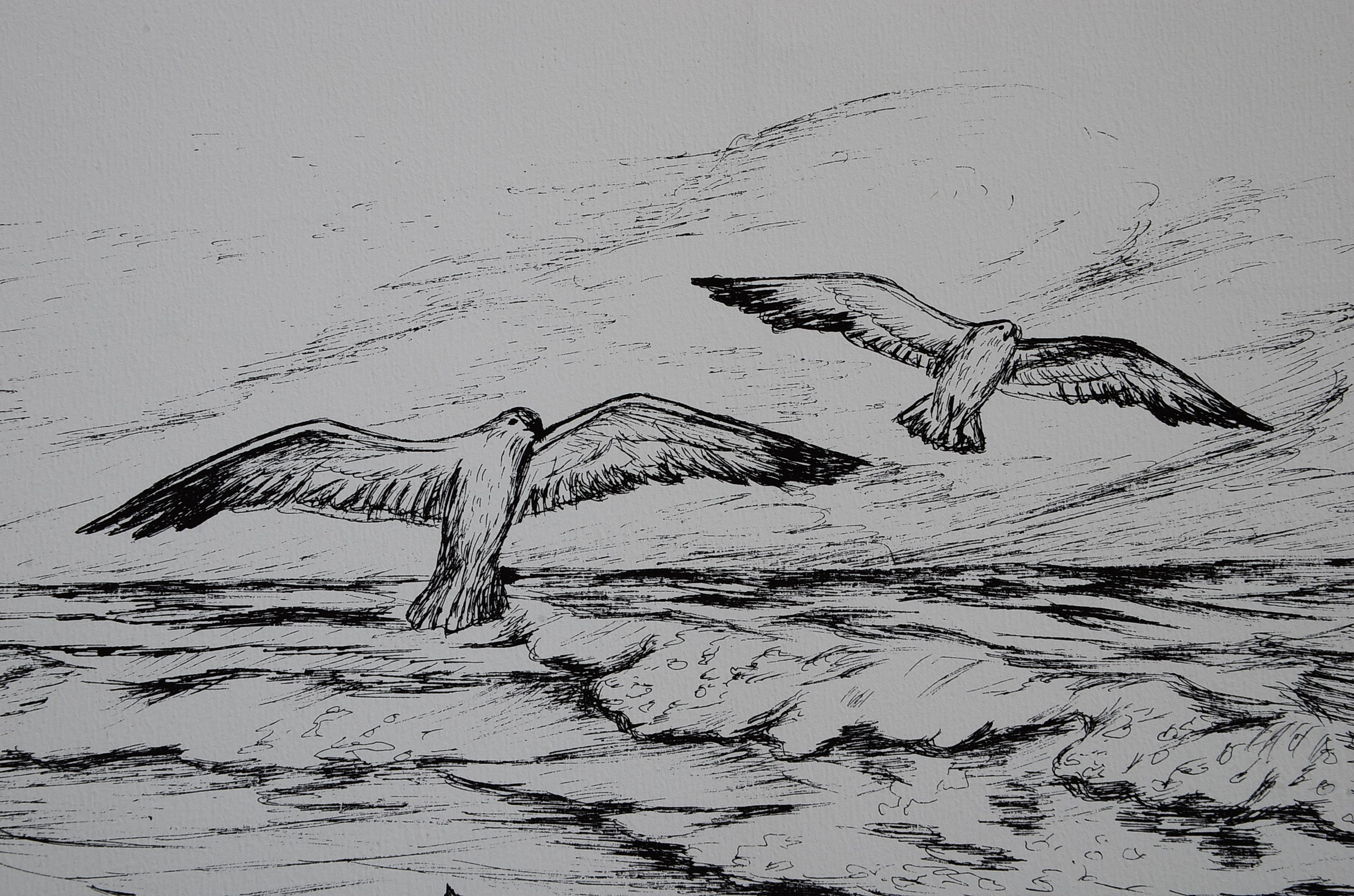 Three Pieces of Signed, Unframed Print Artwork