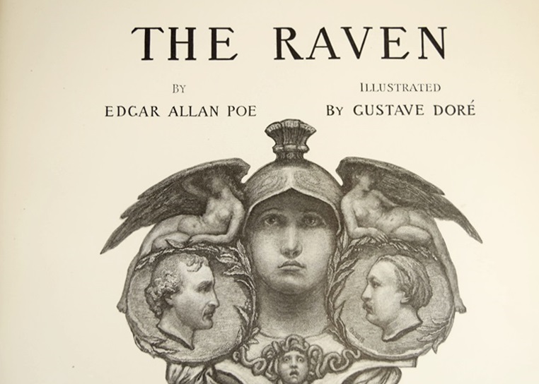 First Edition (1884) Folio "The Raven" by Edgar Allan Poe, Illus. by G. Dore