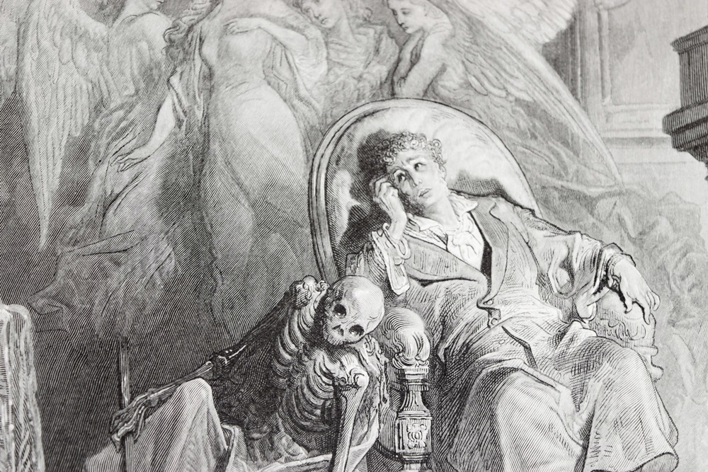 First Edition (1884) Folio "The Raven" by Edgar Allan Poe, Illus. by G. Dore