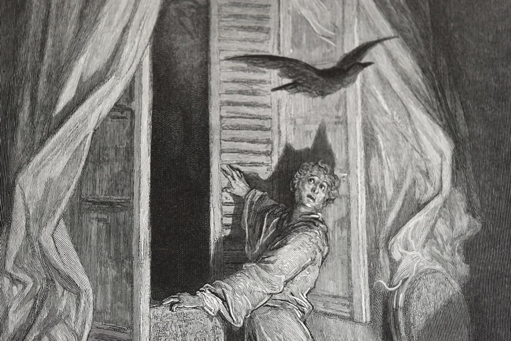 First Edition (1884) Folio "The Raven" by Edgar Allan Poe, Illus. by G. Dore