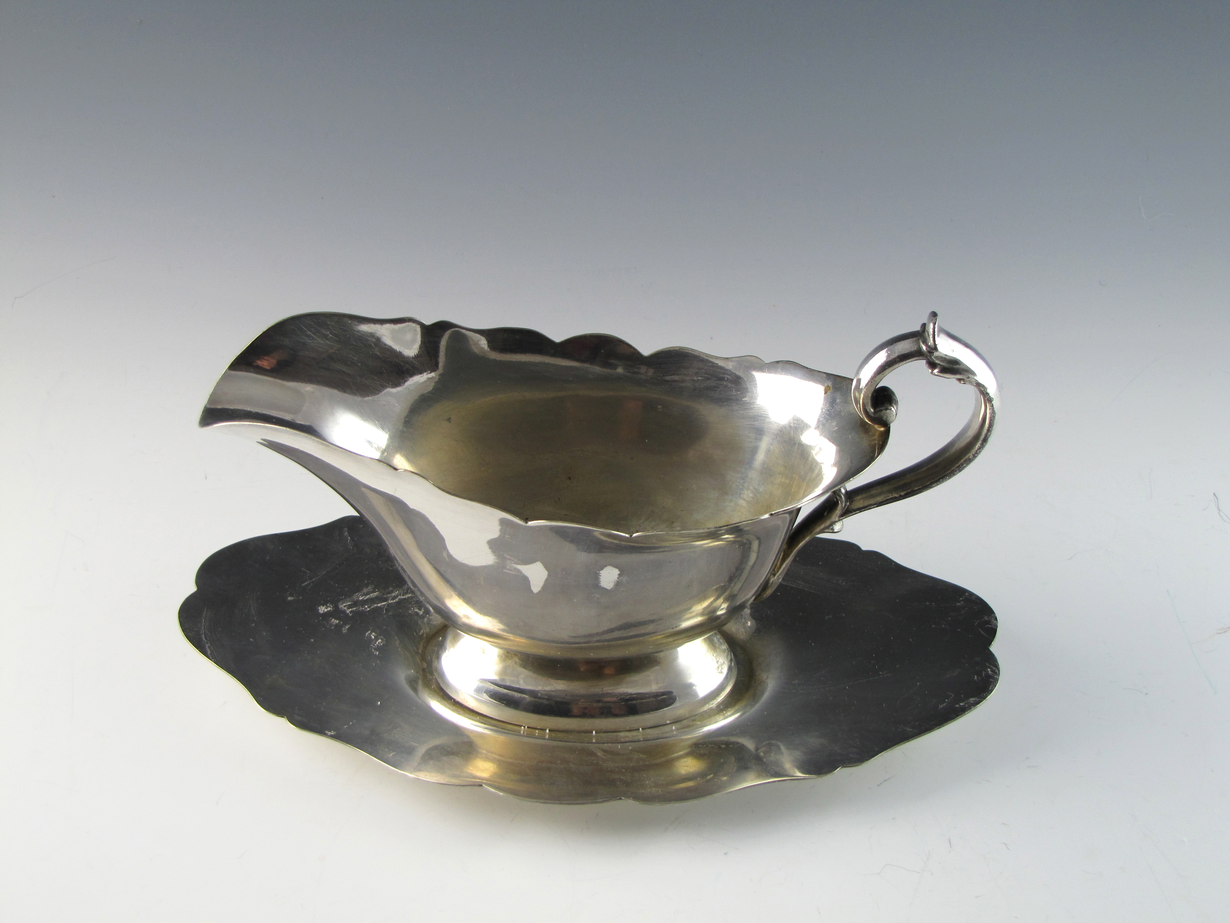 Lenox Salt and Pepper Kittens and Silver Plate Gravy Set