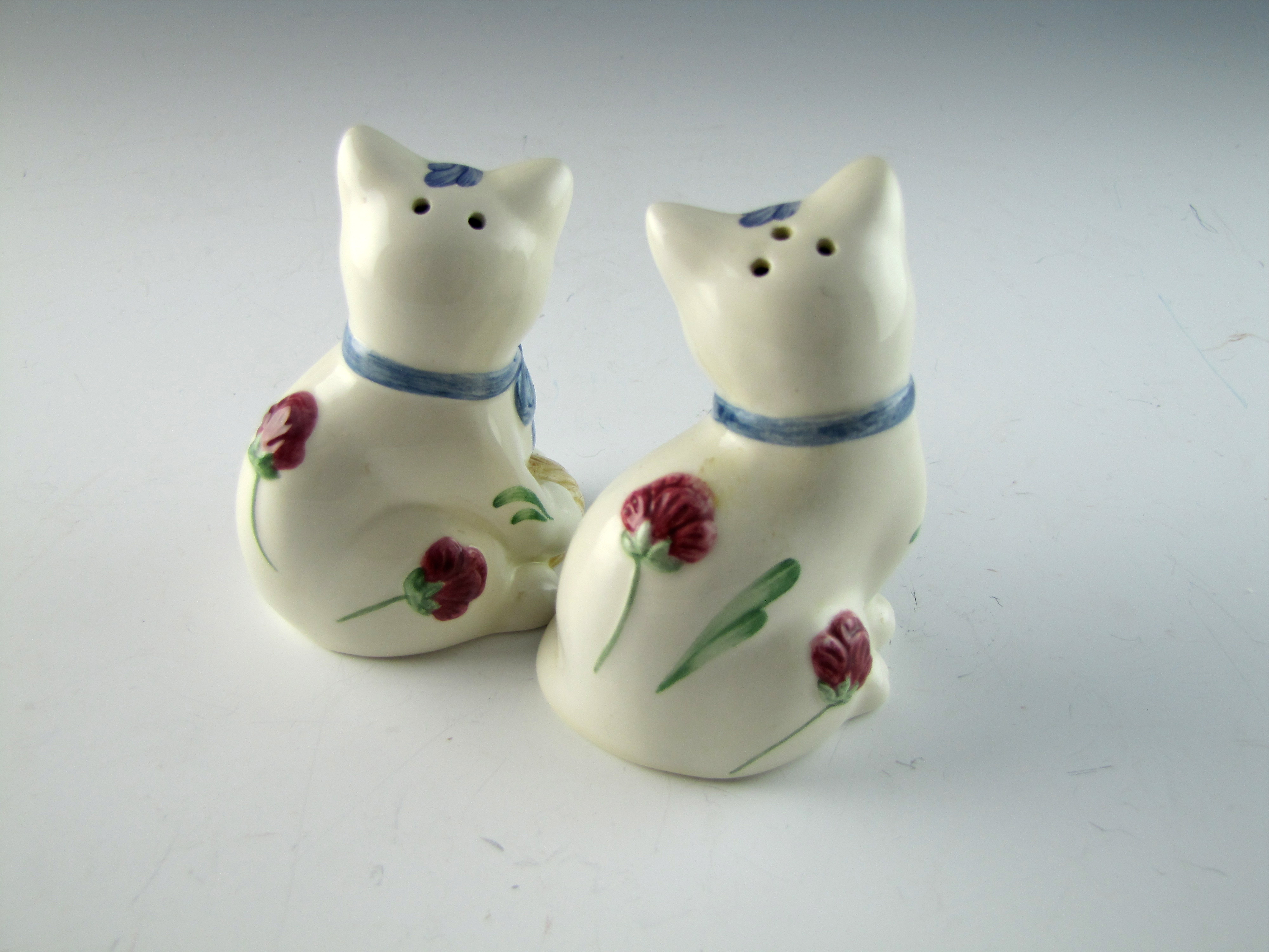 Lenox Salt and Pepper Kittens and Silver Plate Gravy Set