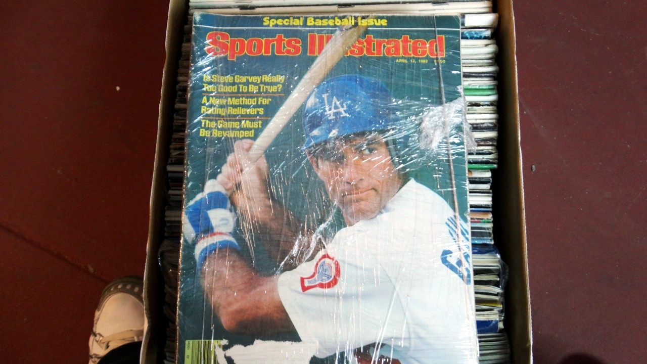 Box of Sports Illustrated Magazines Late 70s to Early 80s