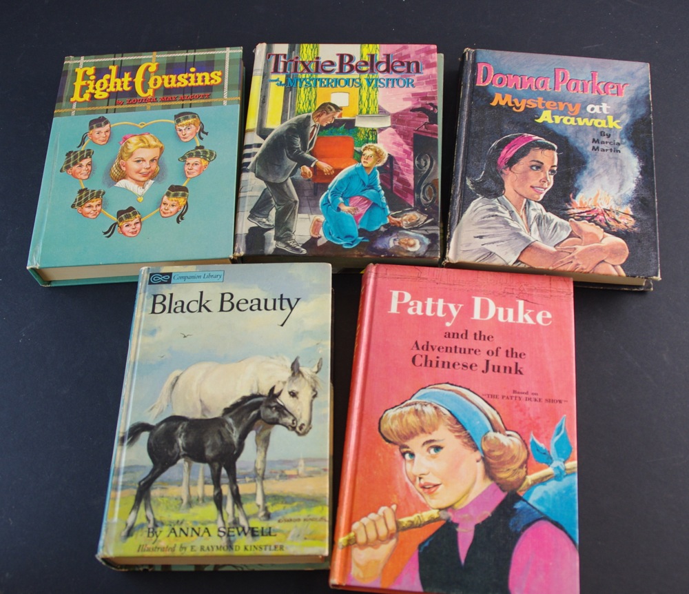 Vintage Children's Books with signed book by Seckatary Hawkins