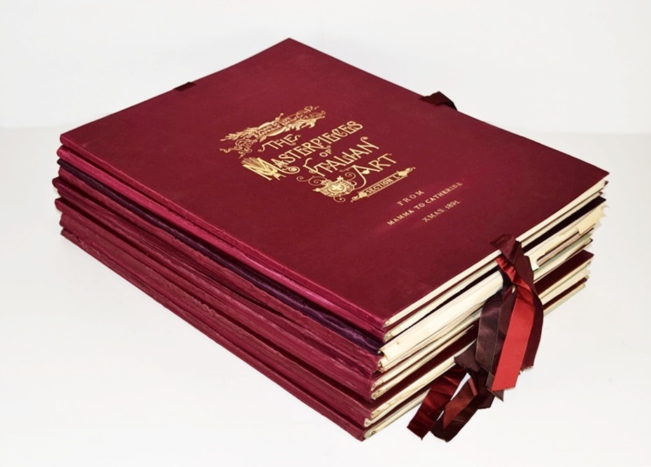 A Rare Set Comprising 10 Volumes "The Masterpieces Of Italian Art", 1886