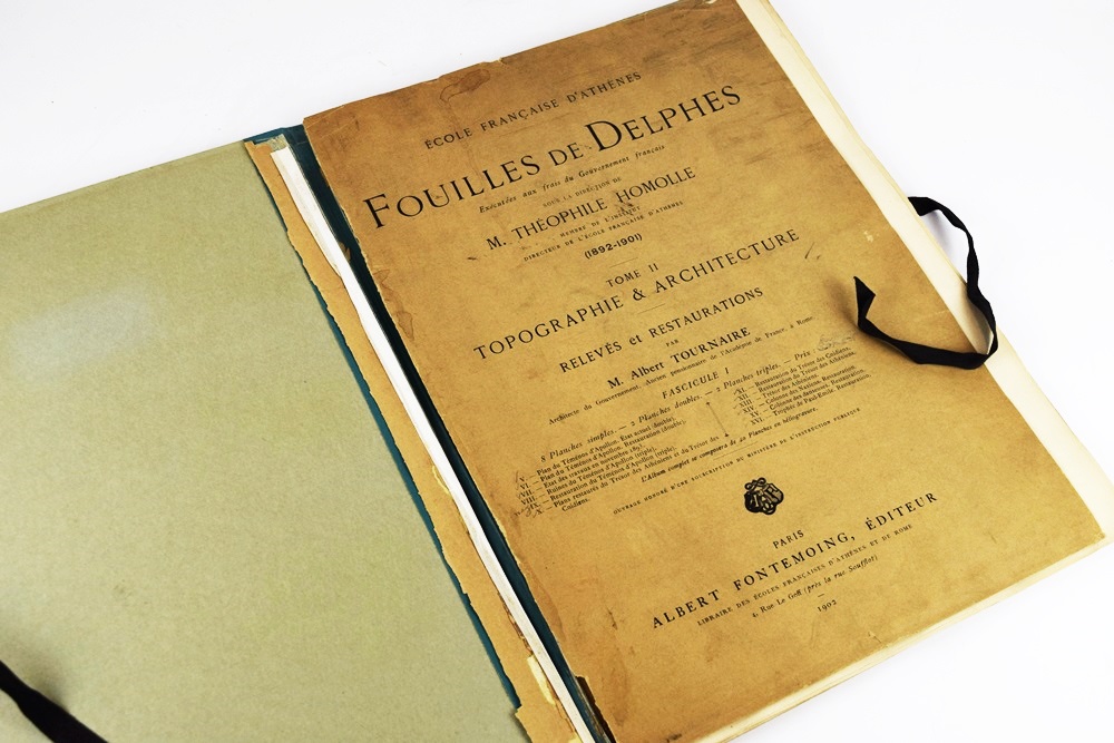 A Rare Folio Publication "Fouilles De Delphes" by Theophile Homolle, Paris, 1902