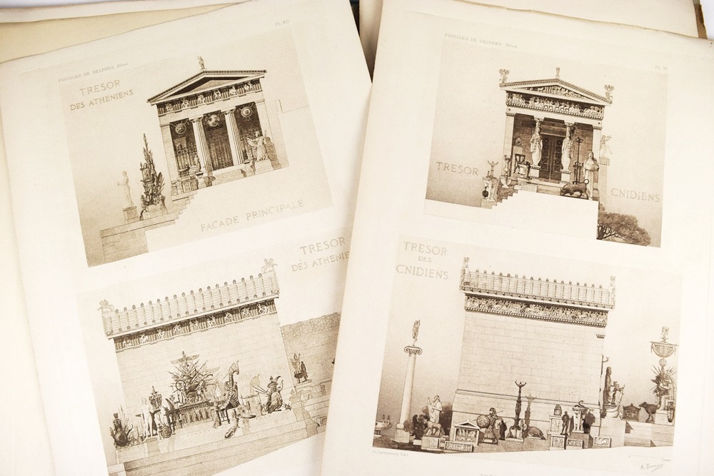 A Rare Folio Publication "Fouilles De Delphes" by Theophile Homolle, Paris, 1902