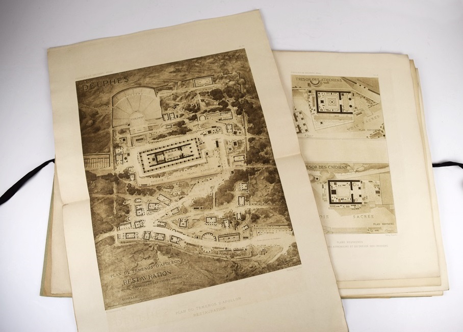 A Rare Folio Publication "Fouilles De Delphes" by Theophile Homolle, Paris, 1902