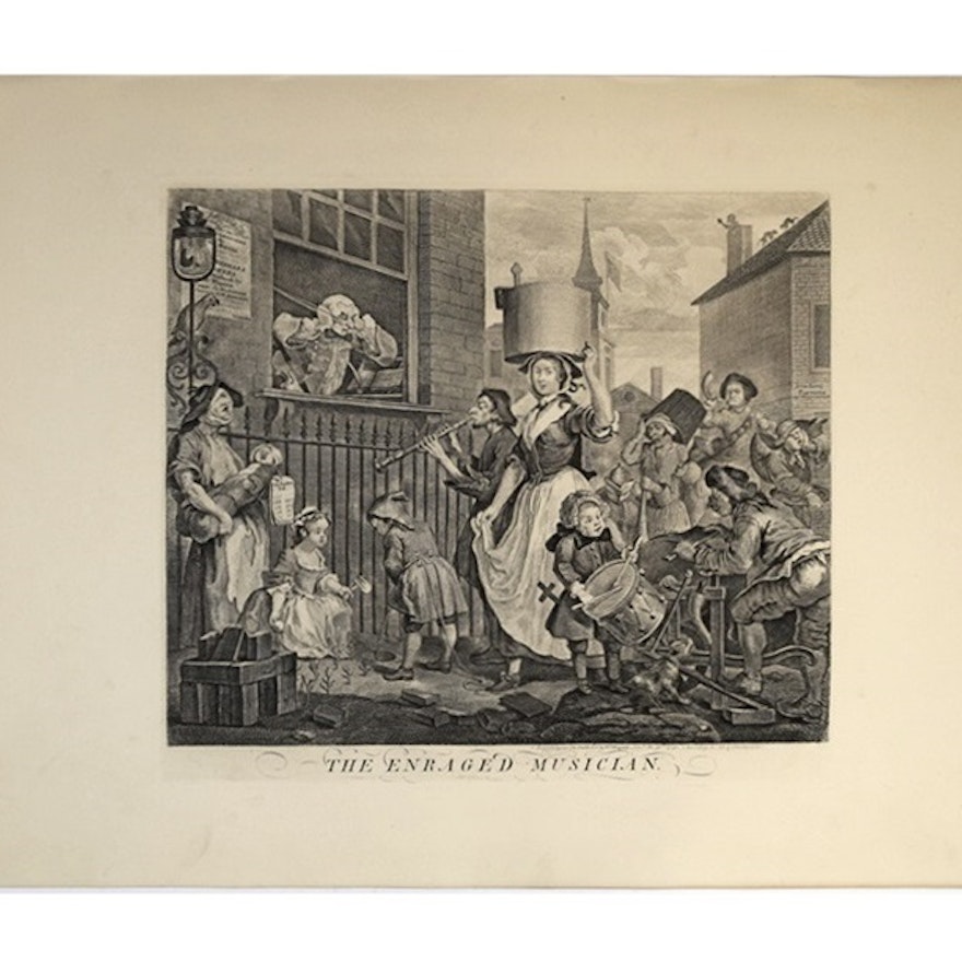 The Enraged Musician and The Distrest Poet, William Hogarth, 1822