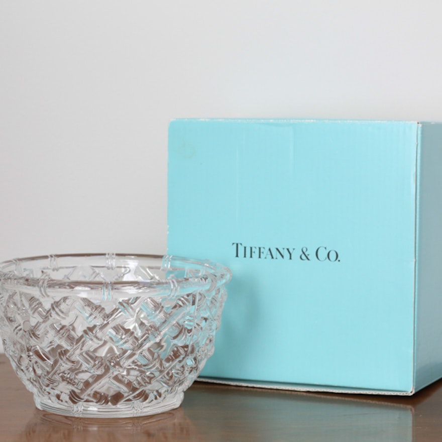 Tiffany & Co. Bamboo Crystal Bowl