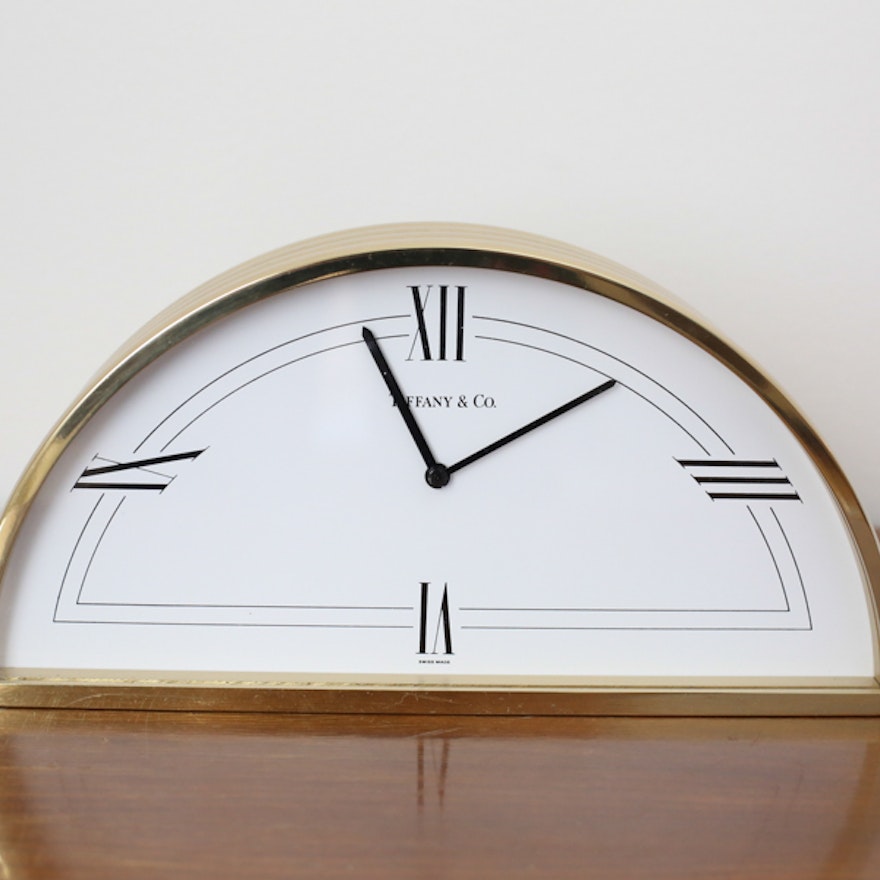 Tiffany & Co. Gold Colored Mantle Clock