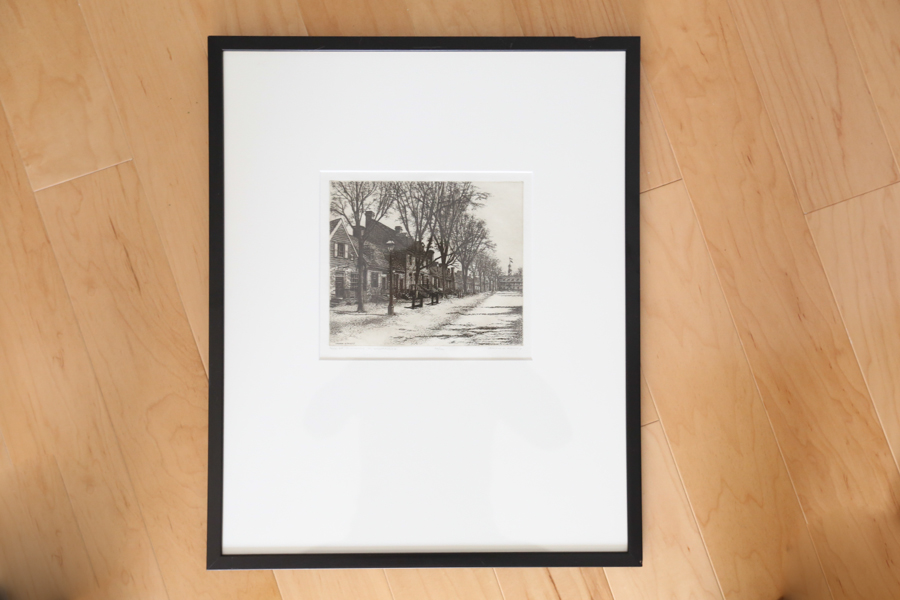 Framed Leonard H. Mersky Etching