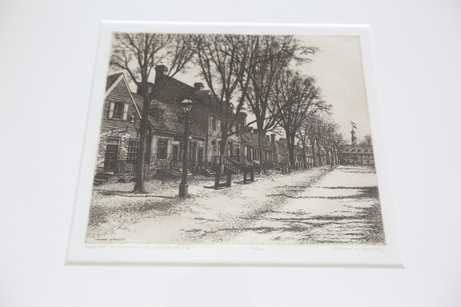 Framed Leonard H. Mersky Etching