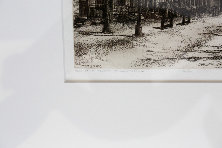 Framed Leonard H. Mersky Etching