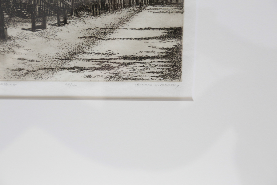 Framed Leonard H. Mersky Etching