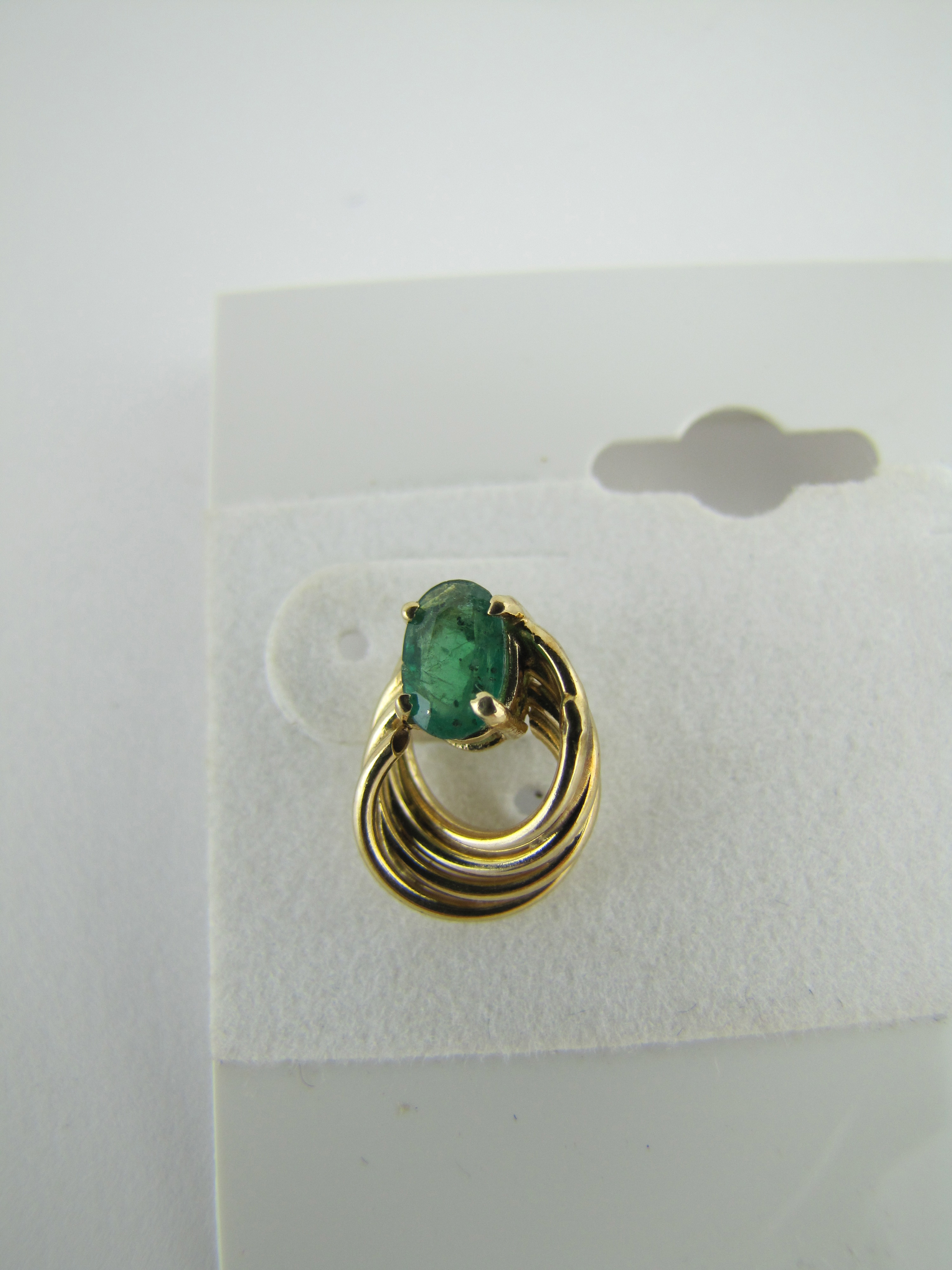 14K Gold and Emerald Earrings