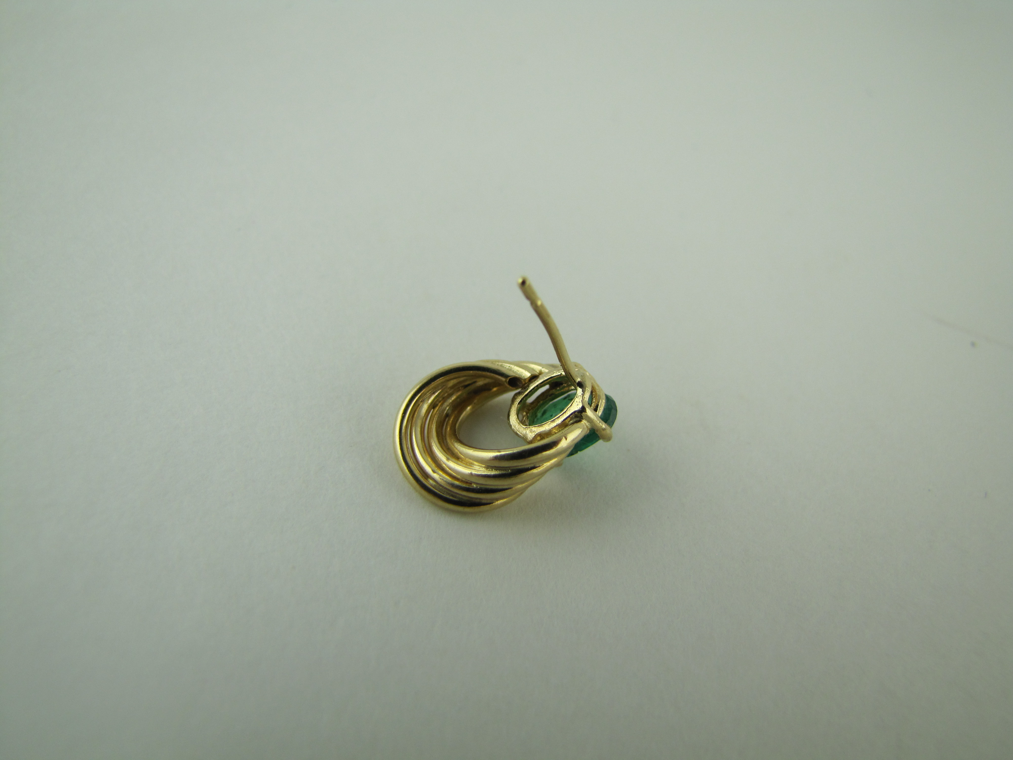 14K Gold and Emerald Earrings