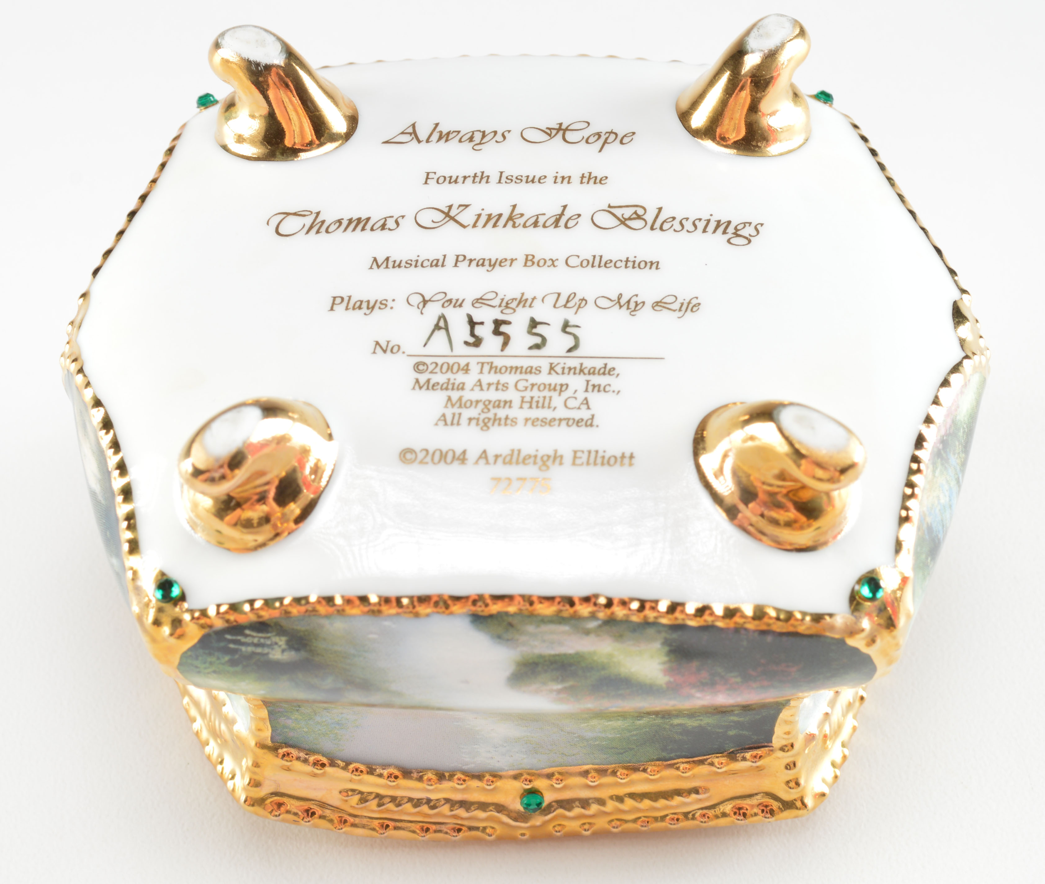 Three Thomas Kinkade Musical Prayer Boxes
