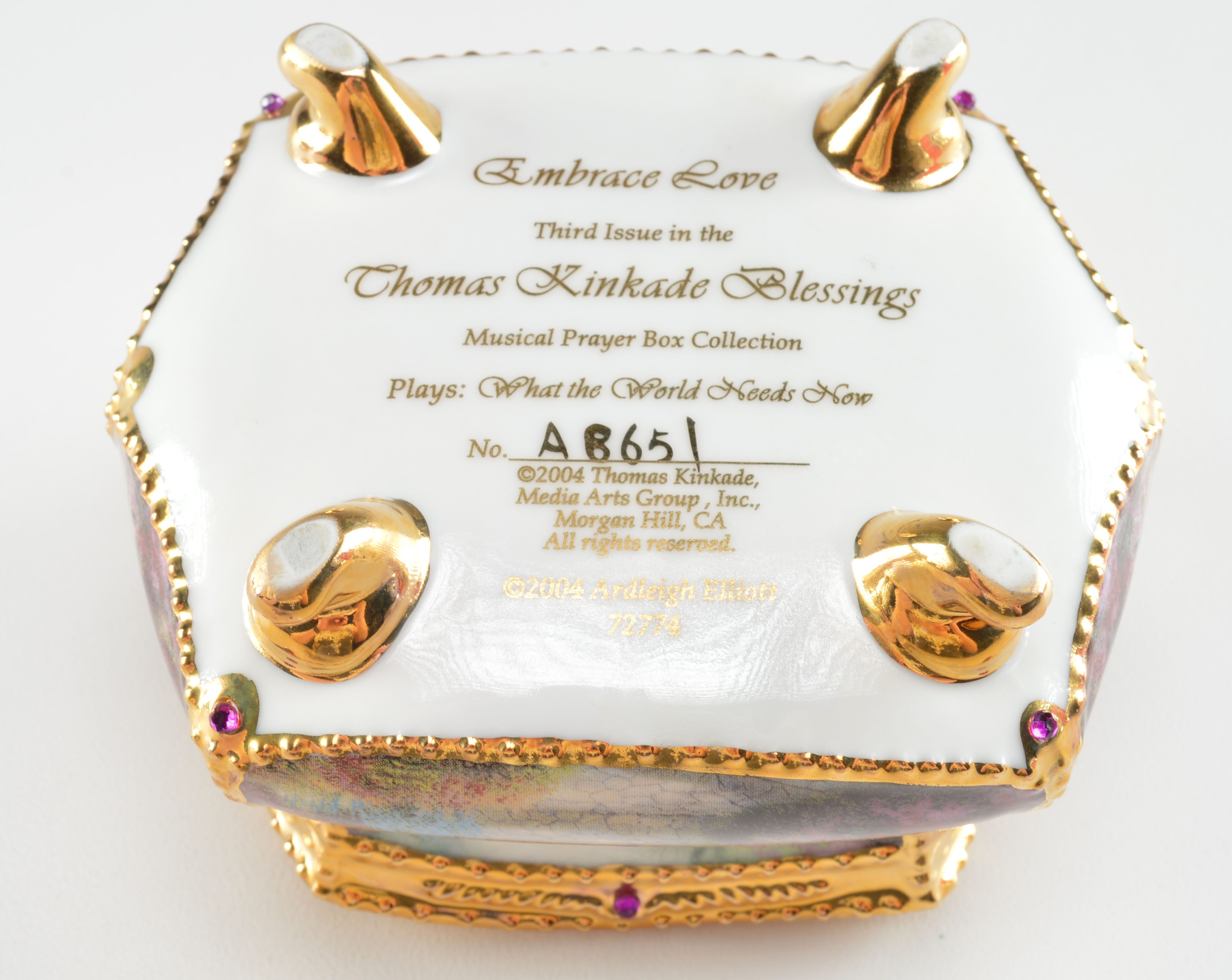 Three Thomas Kinkade Musical Prayer Boxes