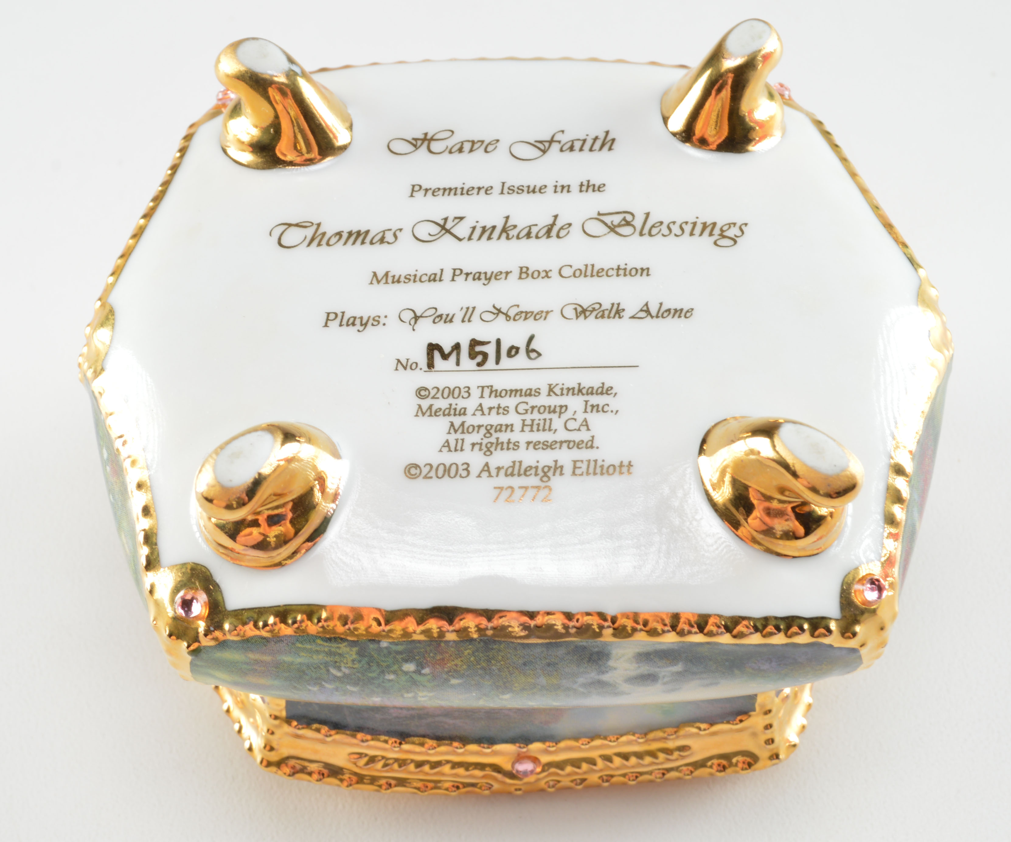 Three Thomas Kinkade Musical Prayer Boxes