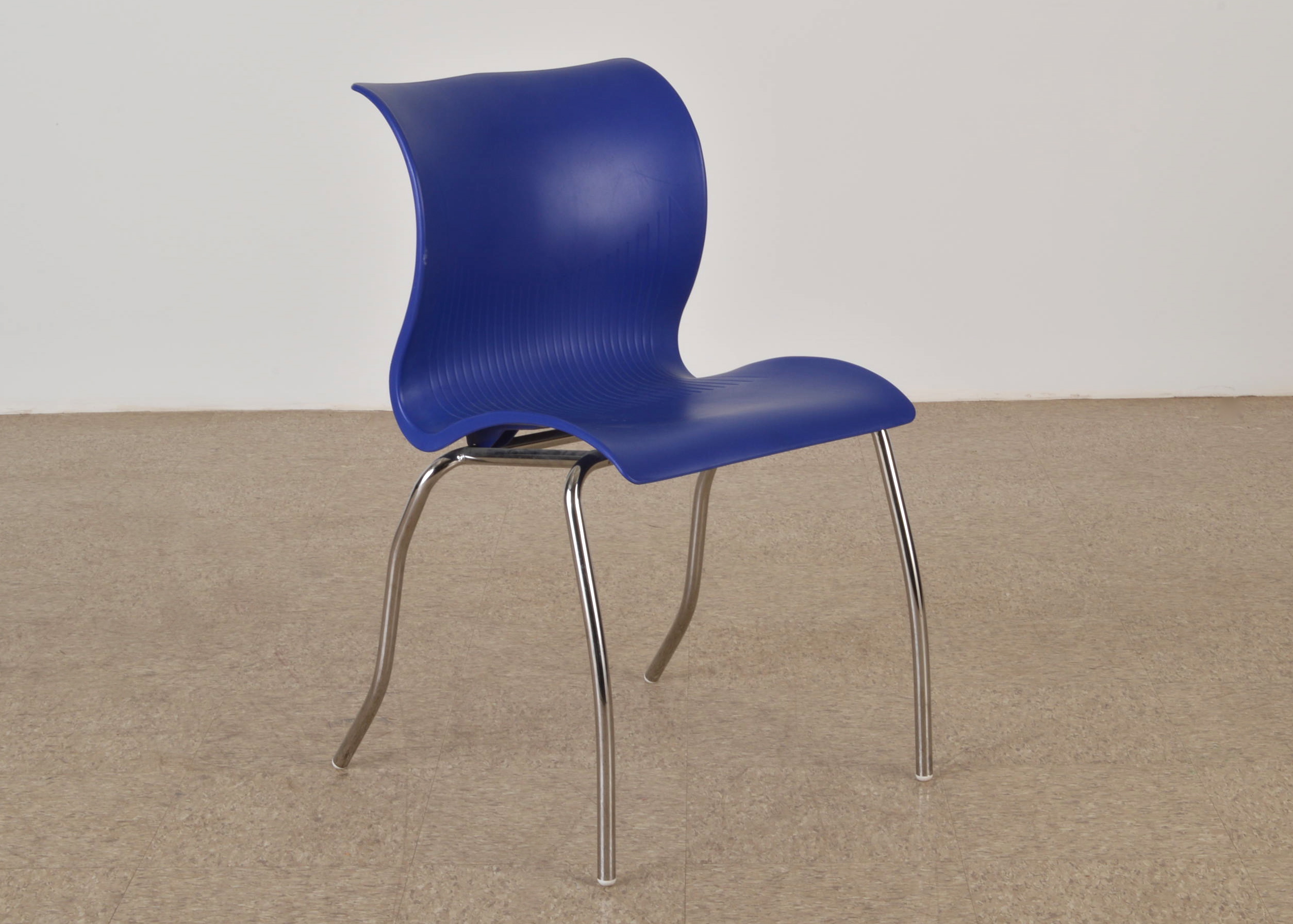 Lowenstein Molded Blue Plastic Side Chair