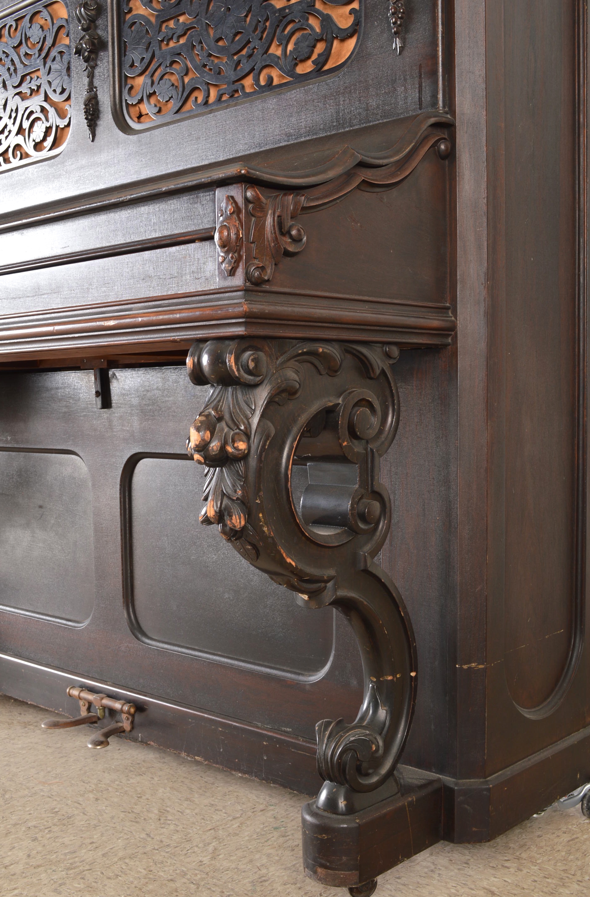 Weber Rococo Victorian Upright Piano, Circa 1880s