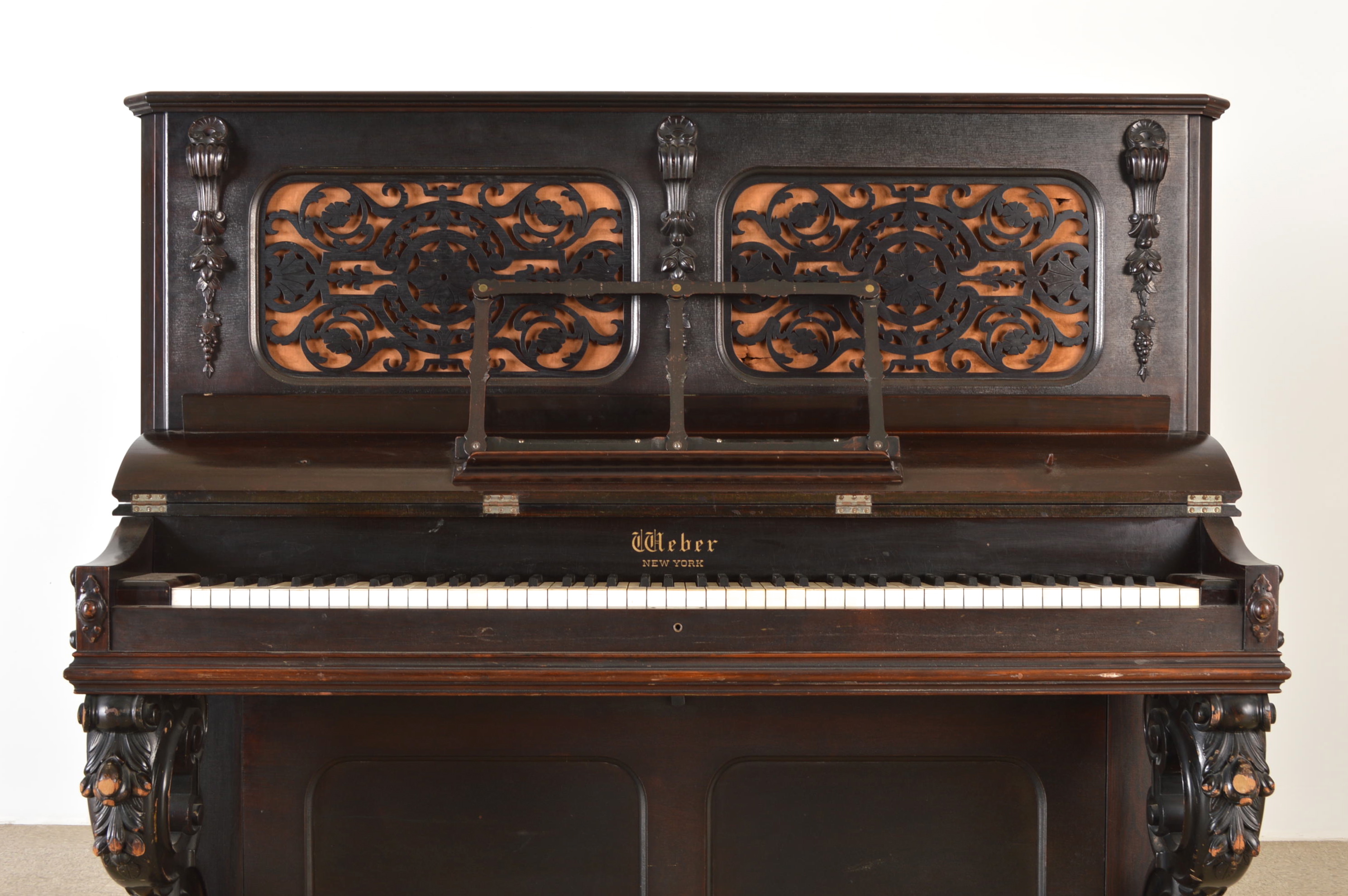 Weber Rococo Victorian Upright Piano, Circa 1880s