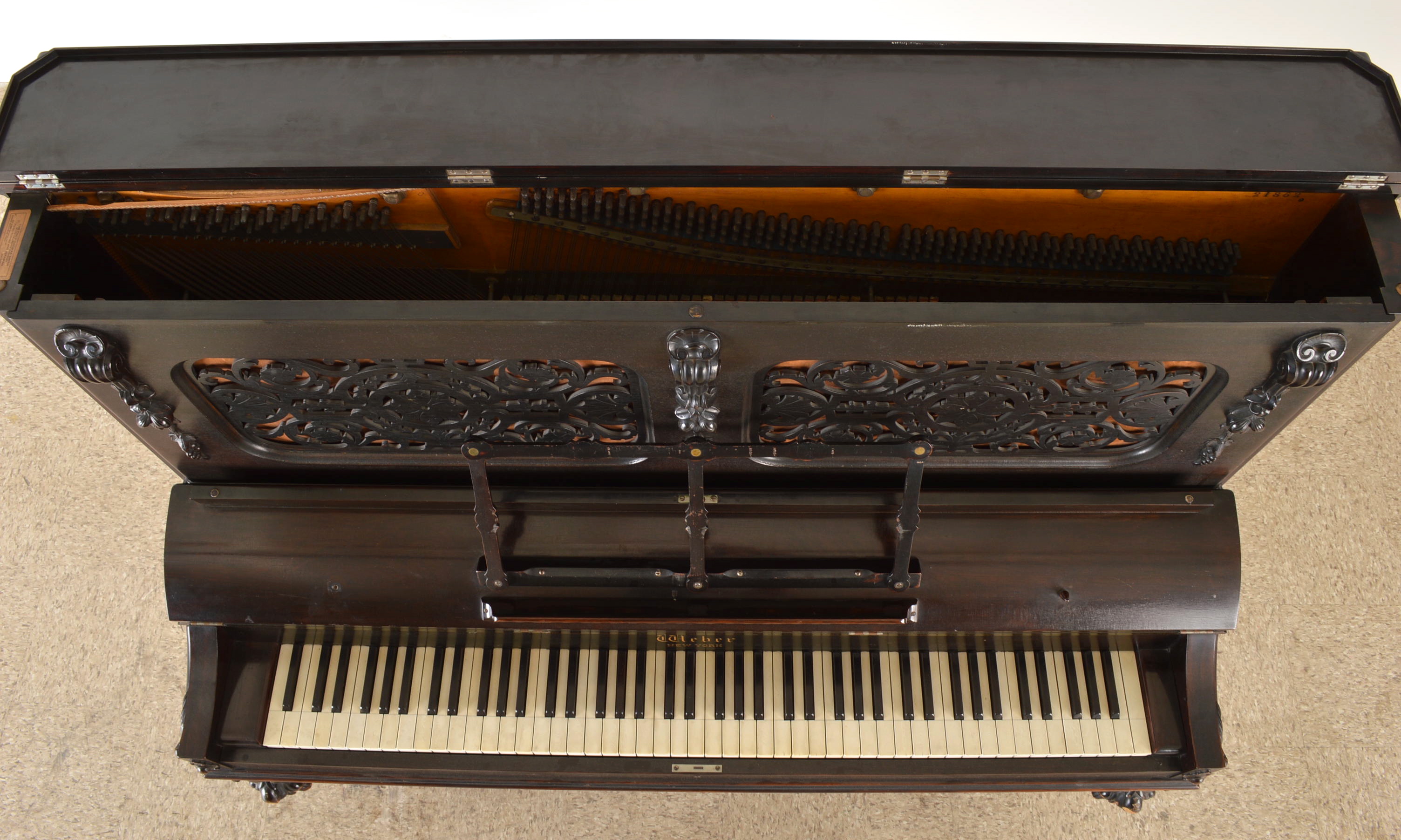 Weber Rococo Victorian Upright Piano, Circa 1880s