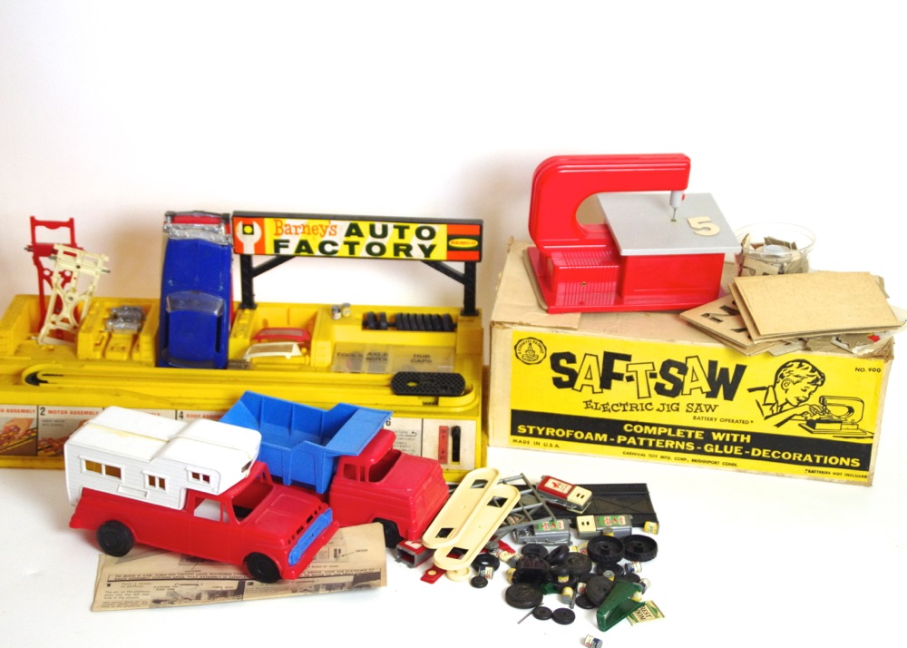 Vintage Auto Factory Toy and Safe-t-Saw' in Original Boxes