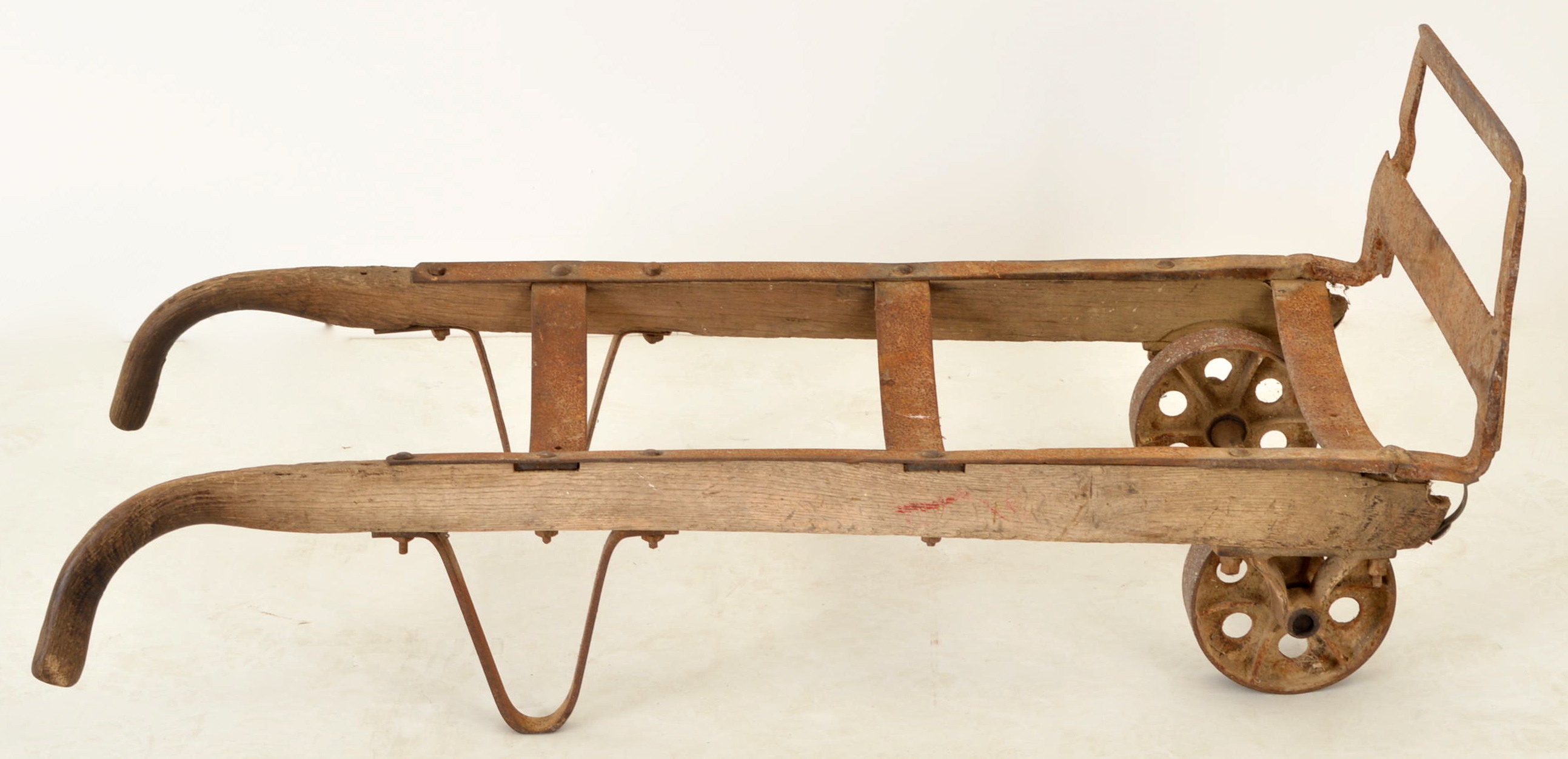 Antique Wood Barrel Dolly