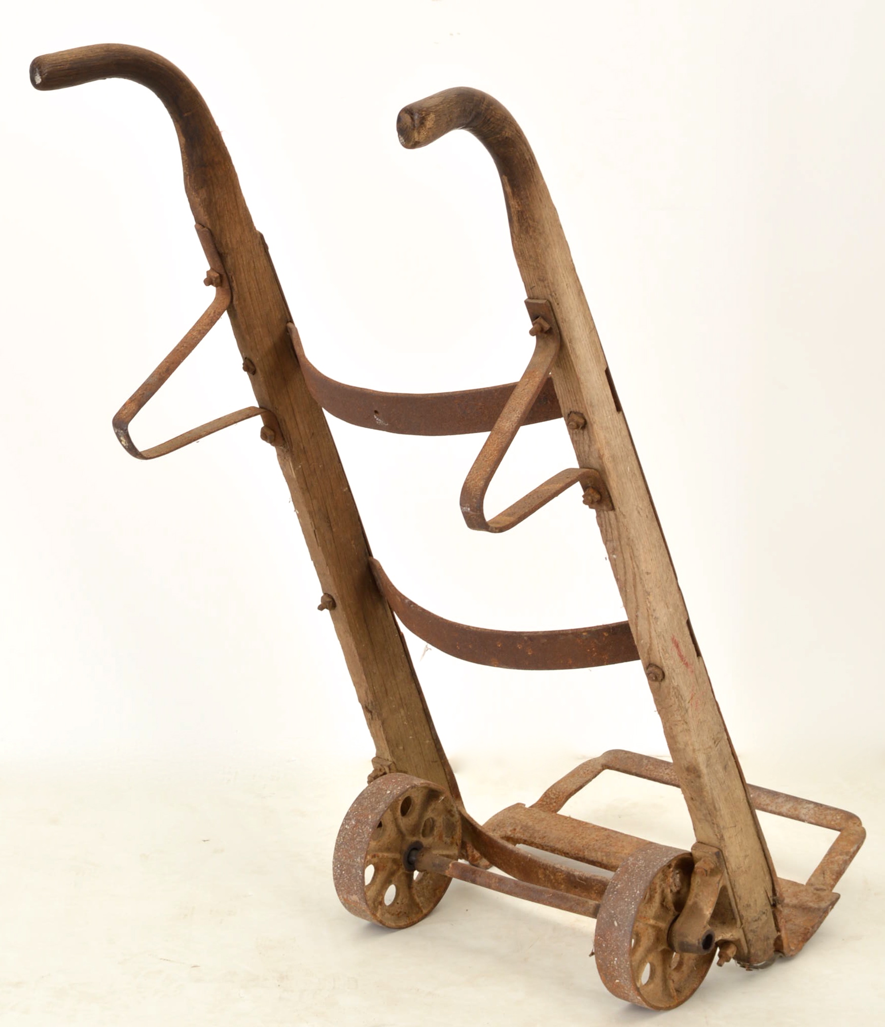 Antique Wood Barrel Dolly