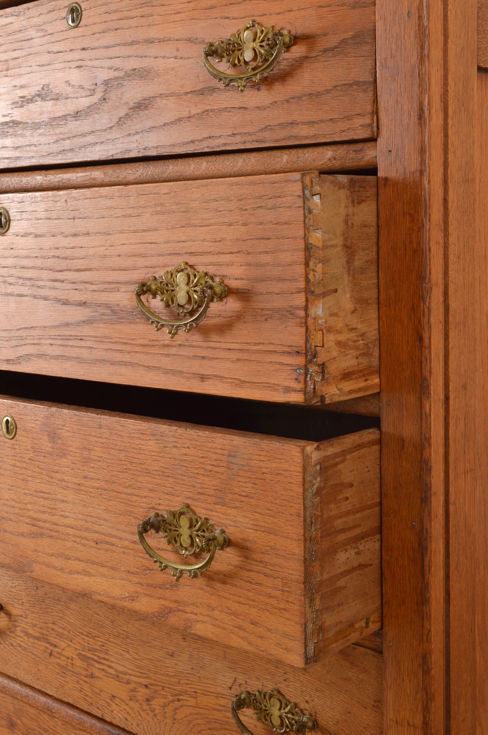 Oak High Boy Dresser