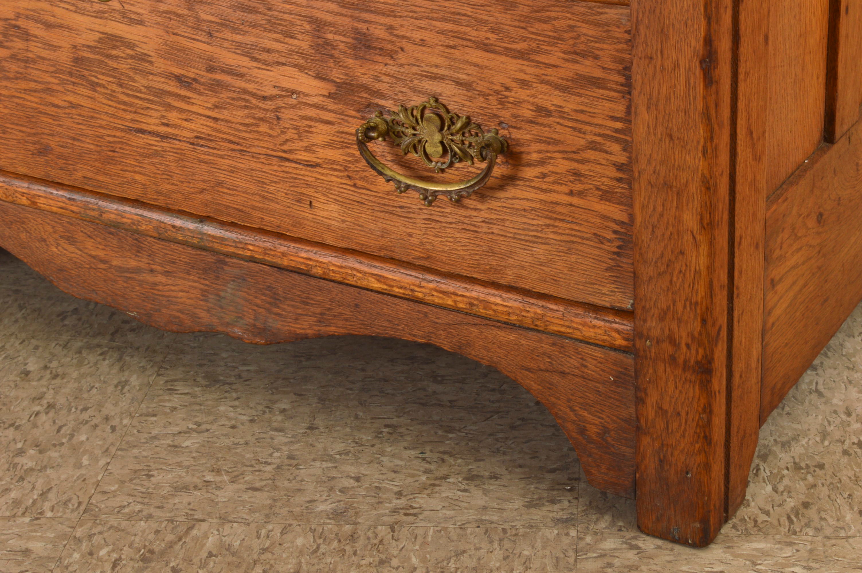 Oak High Boy Dresser