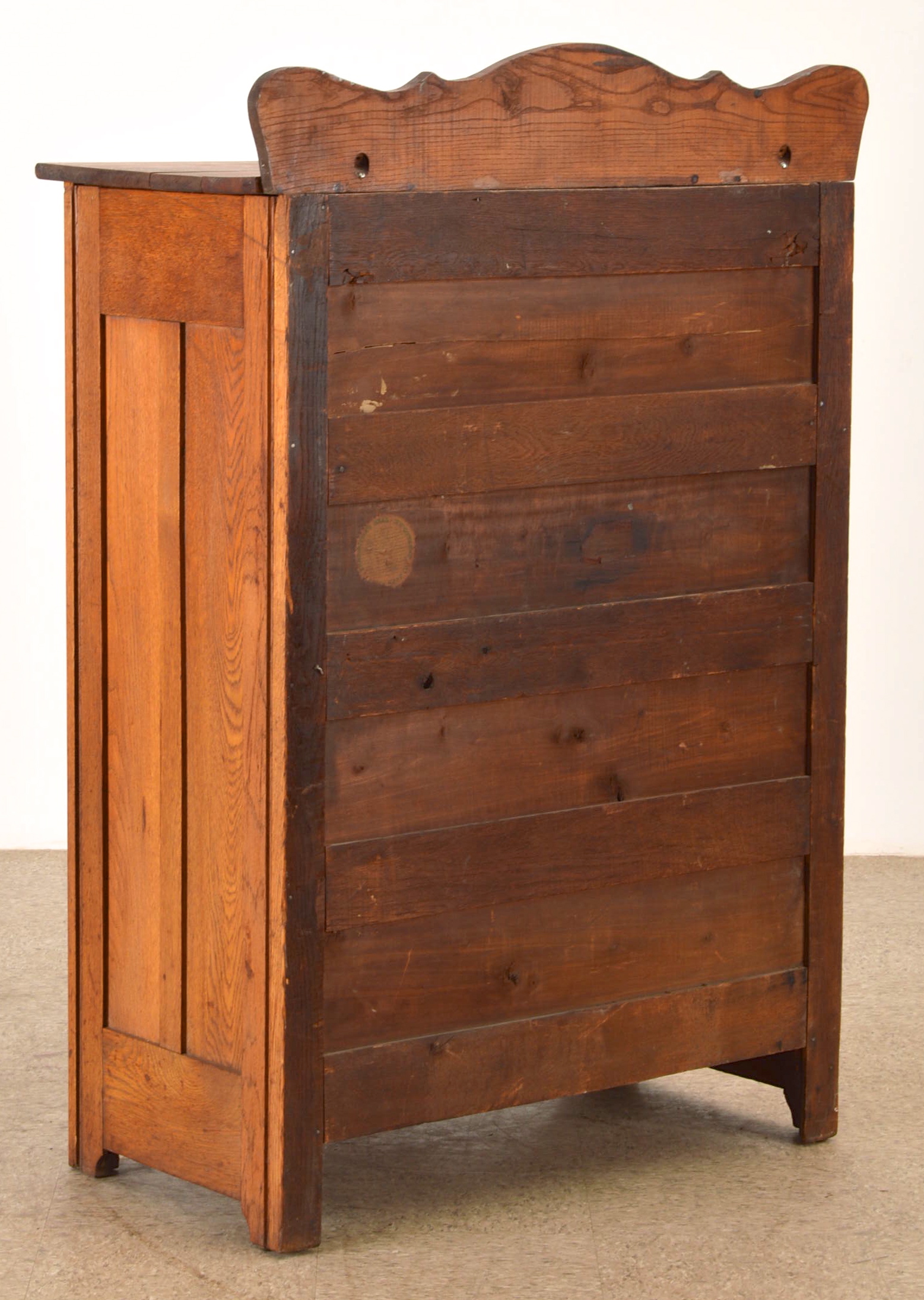 Oak High Boy Dresser