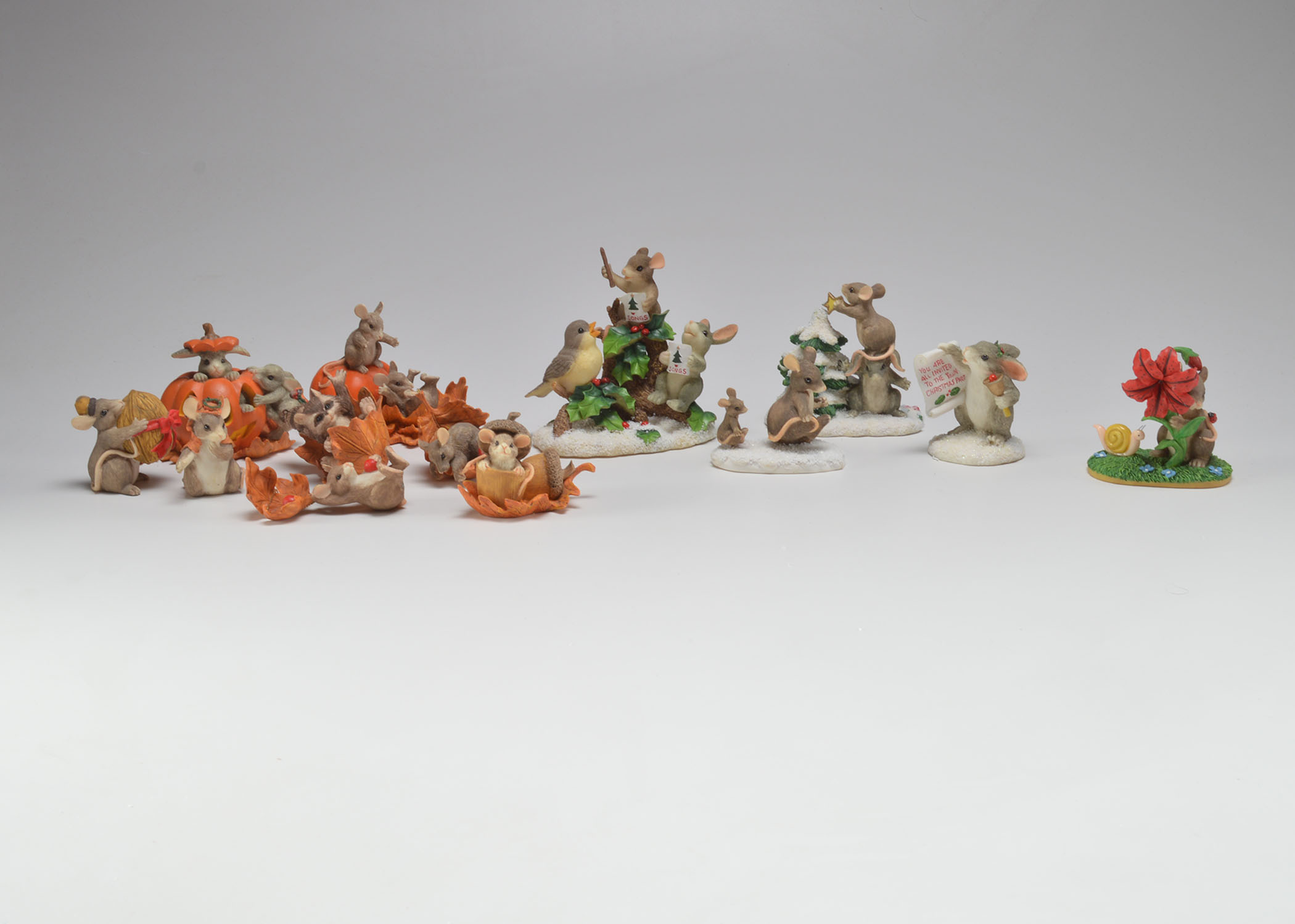 Collection of Thirteen "Charming Tails" Resin Figurines