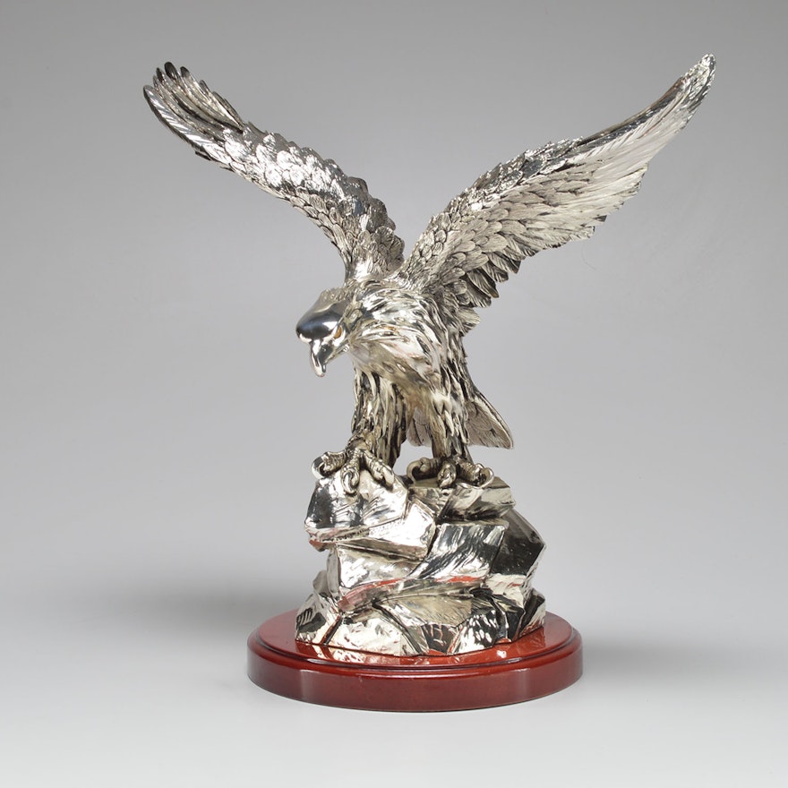 Guerrini Silver Plated Eagle Figurine