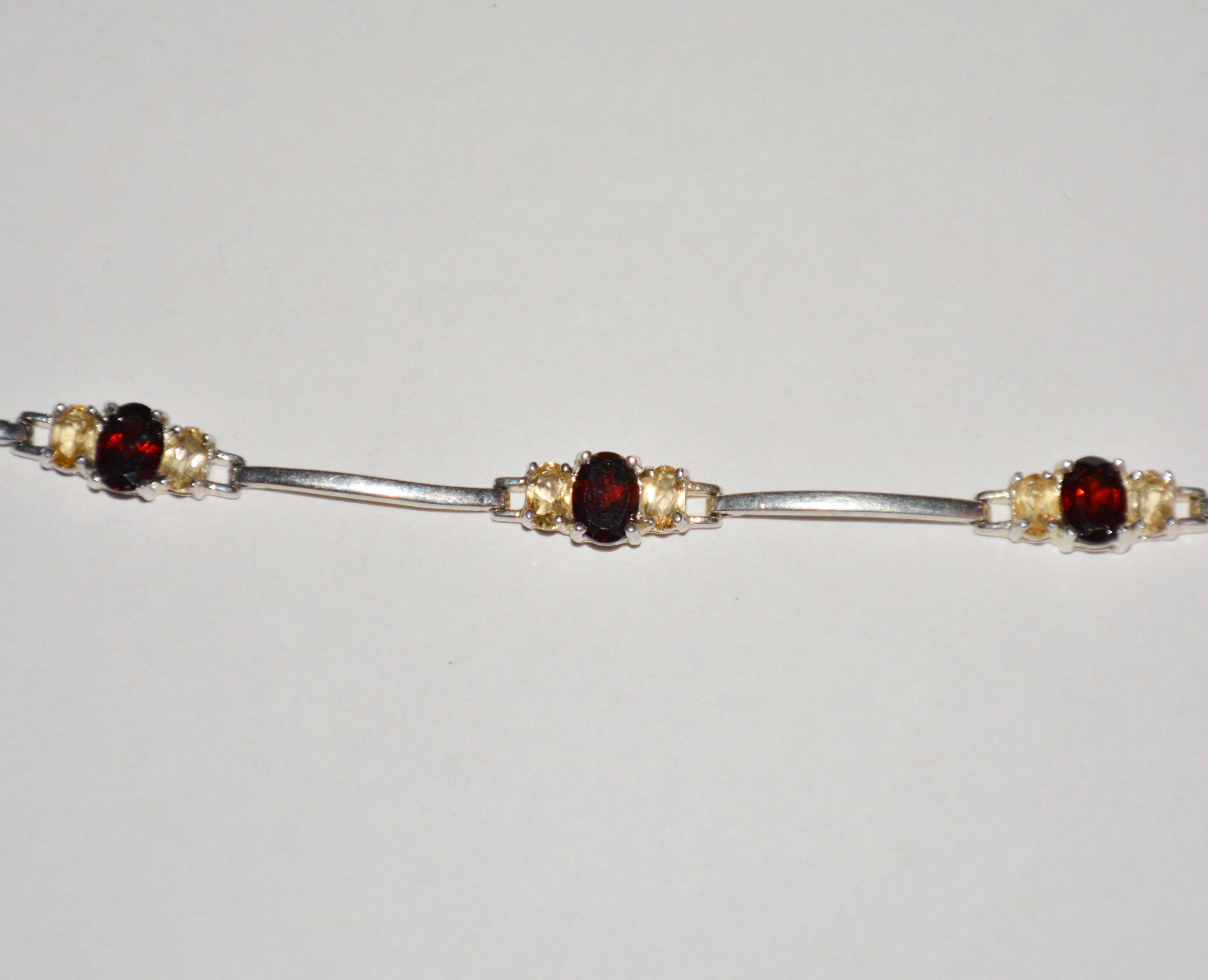 Garnet and Yellow Topaz Bracelet 