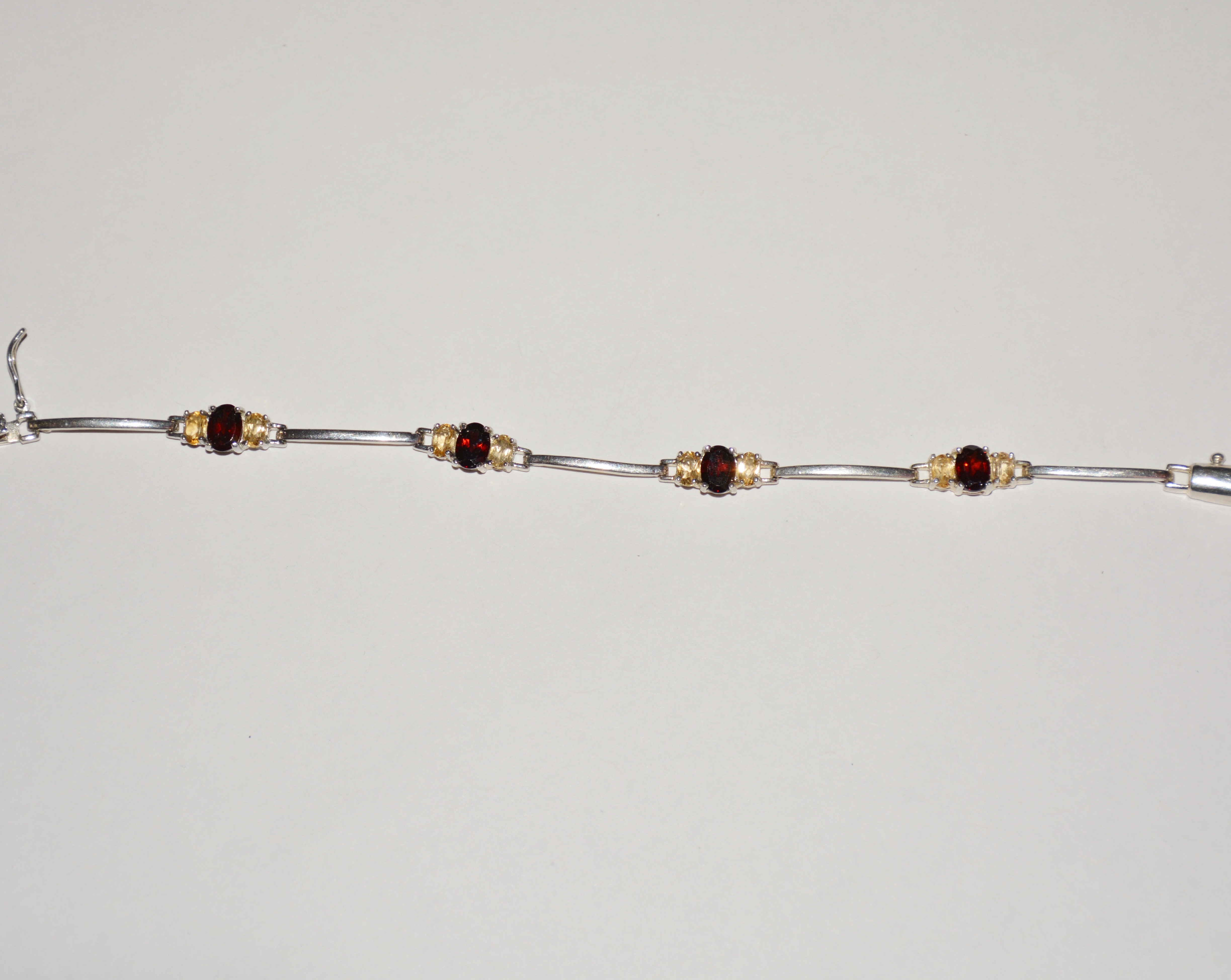 Garnet and Yellow Topaz Bracelet 