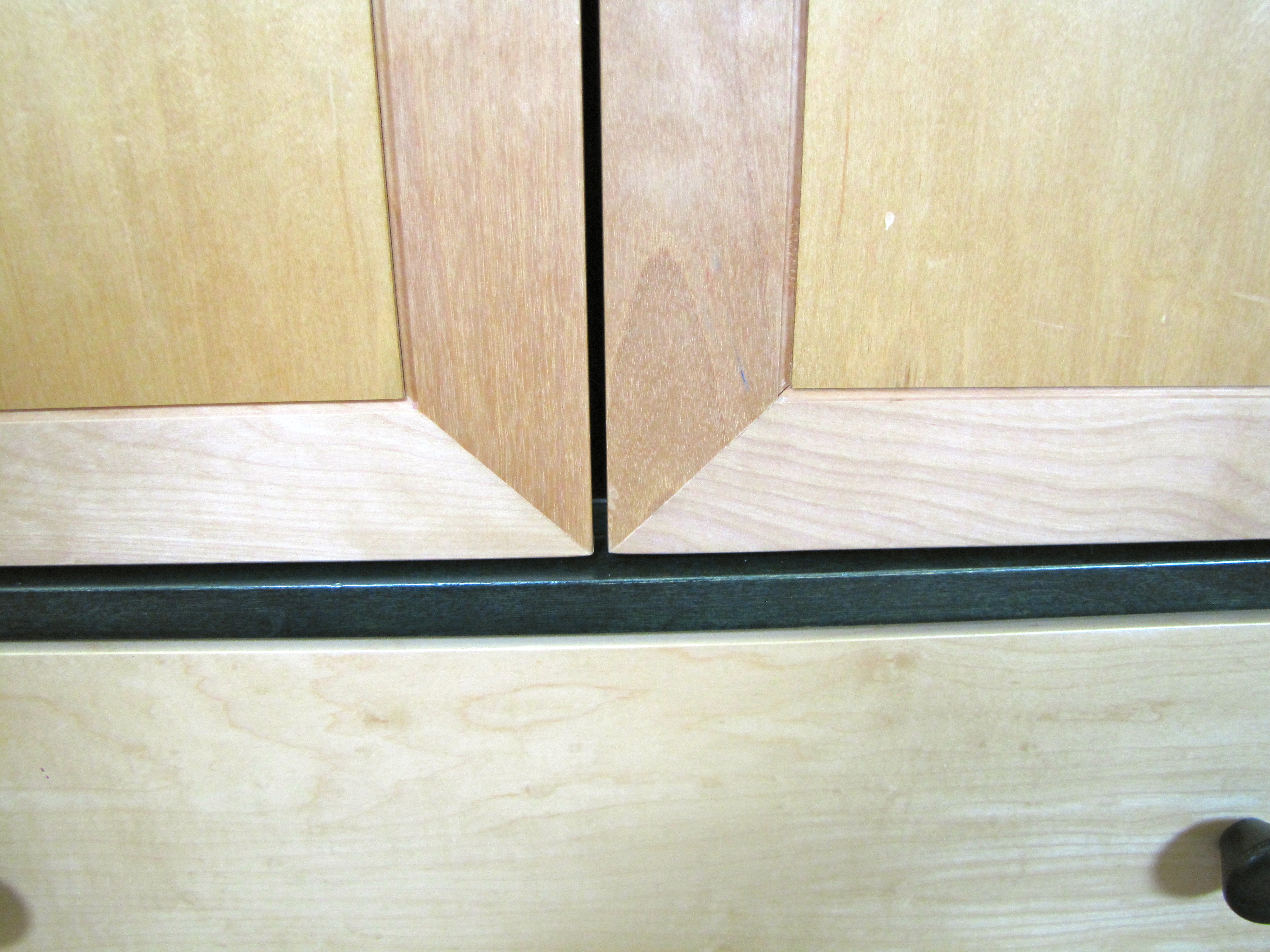 Hunter Green and Light Oak Armoire