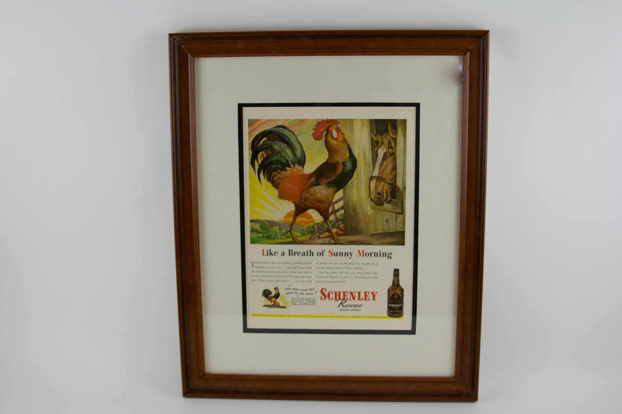 Framed Vintage LIFE Magazine Schenley Reserve Ad