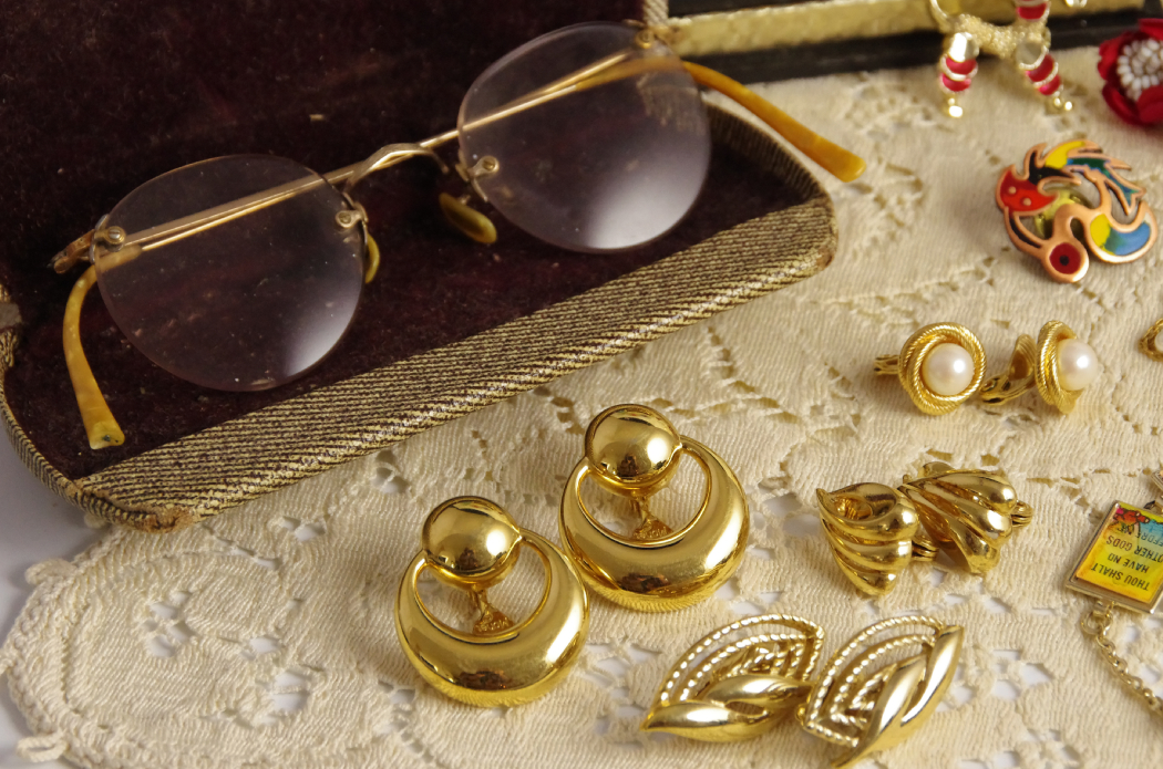 Collection of Women's Vintage Scarves, Jewelry and Accessories