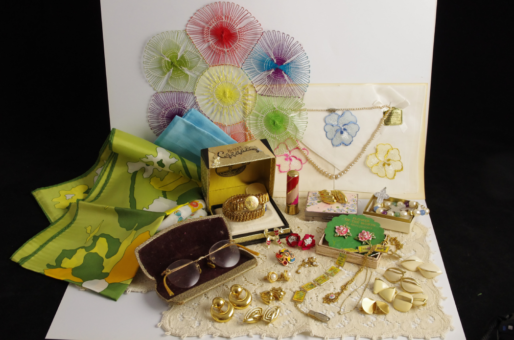 Collection of Women's Vintage Scarves, Jewelry and Accessories