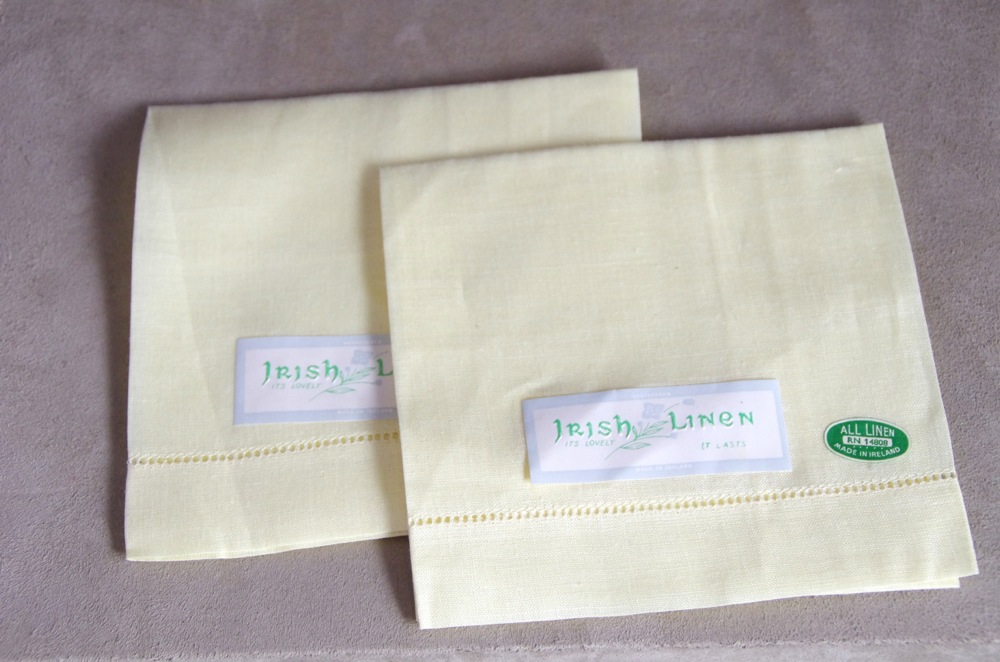 Collection of Lace and Embroidered Linens, with Vintage Clothing