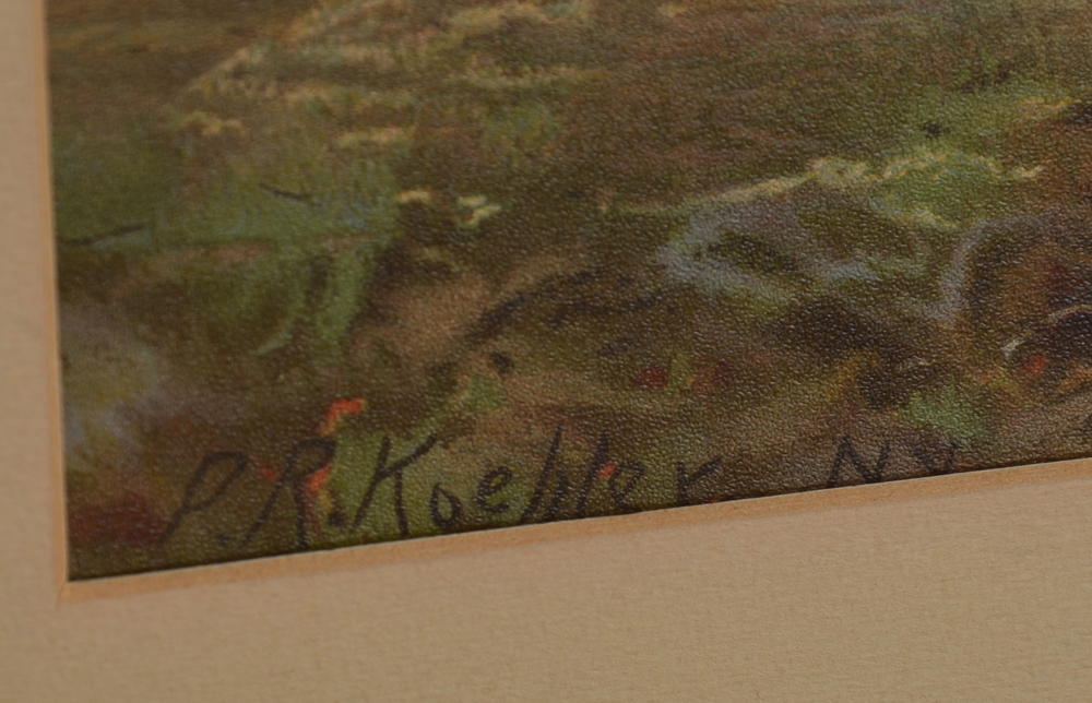 Original Pastel Landscape by Listed Artist P. R. Koehler