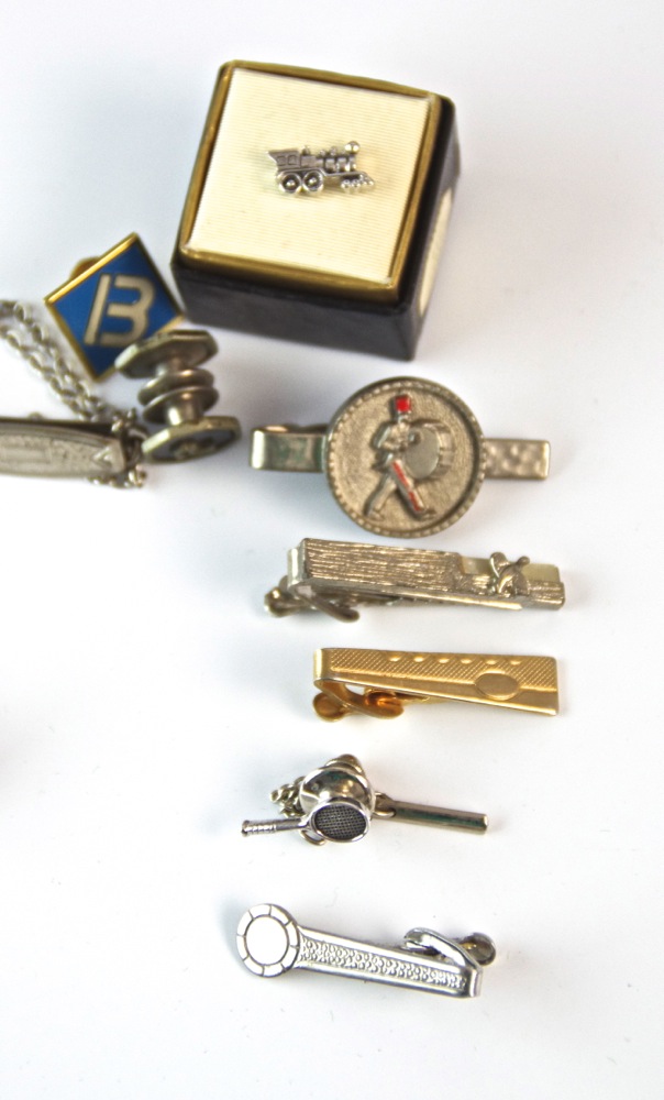 Wood Drawer Shelf filled with Vintage Men's Accesories 